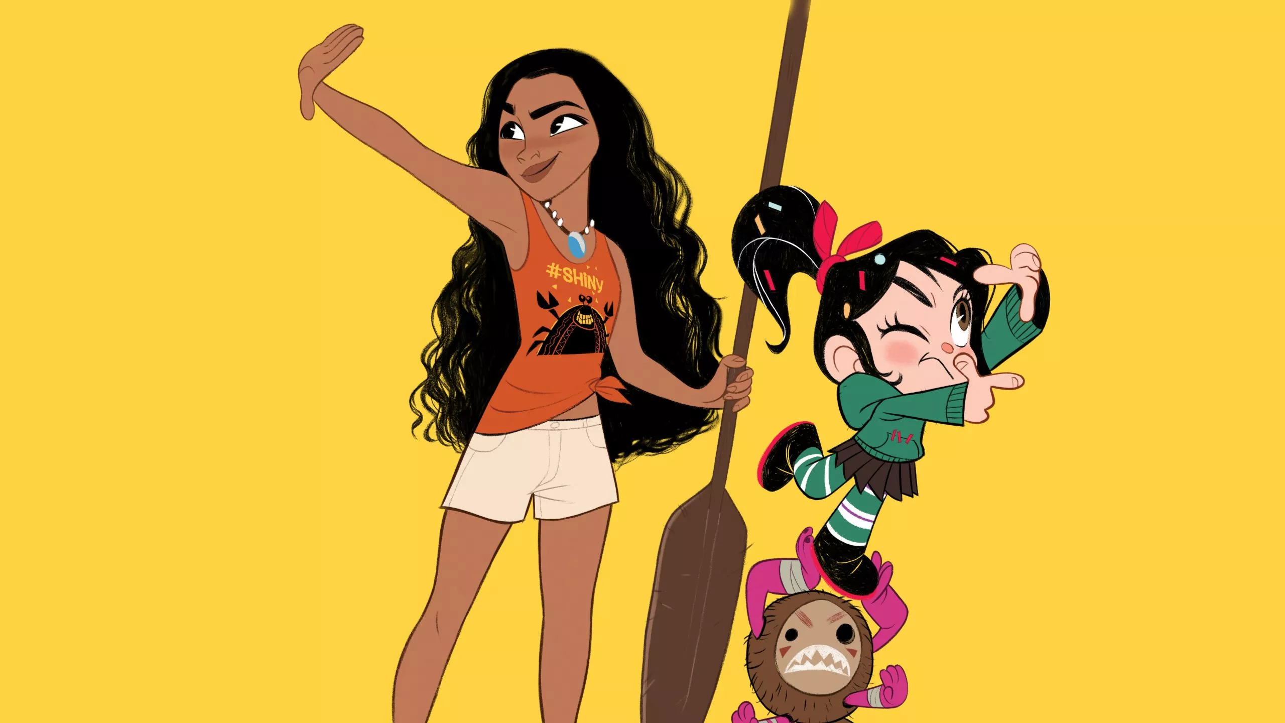 Ralph Breaks the Internet Disney Princess with Vanellope HD desktop wallpaper