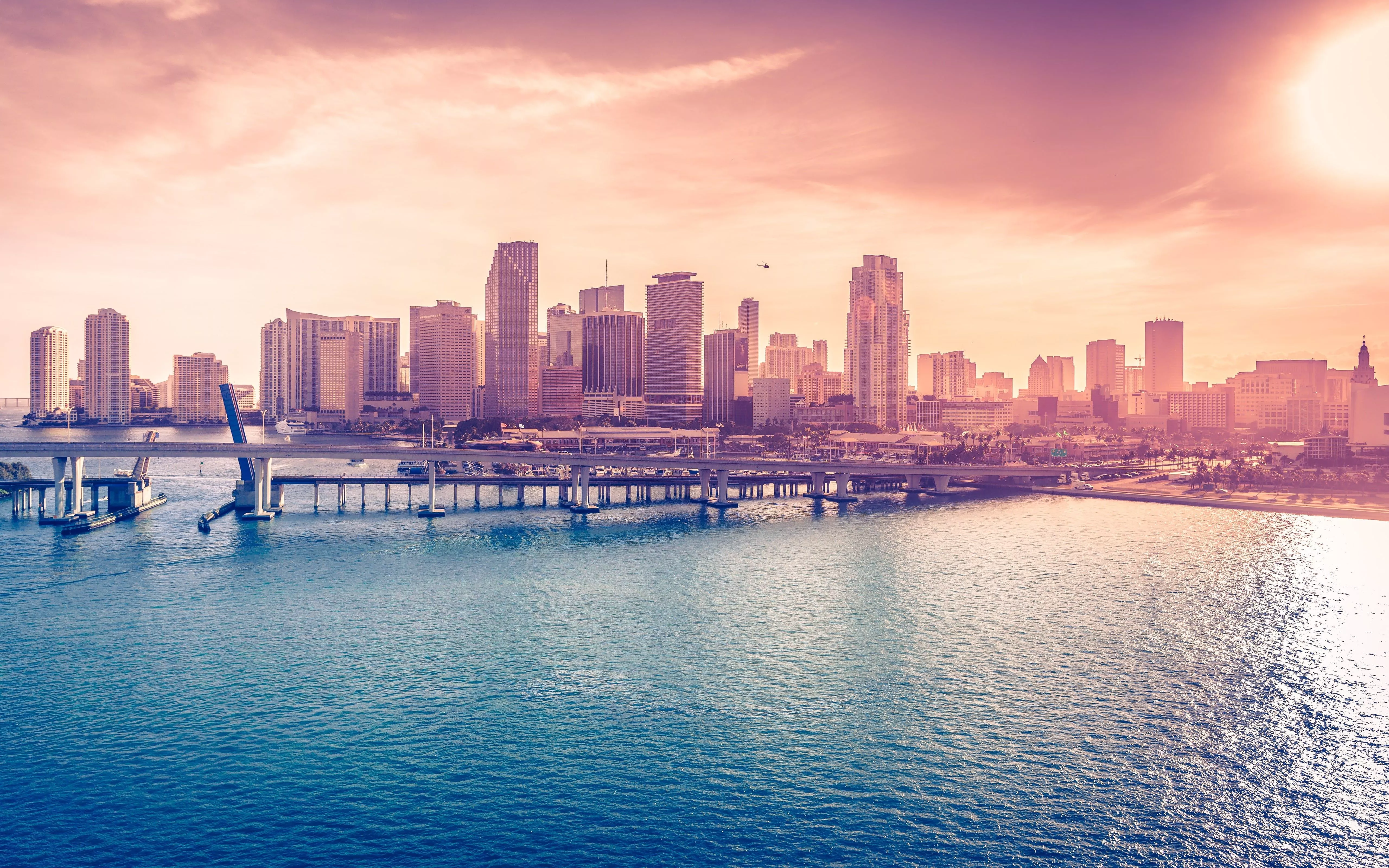 Miami Skyline 4K Ultra HD Wallpaper