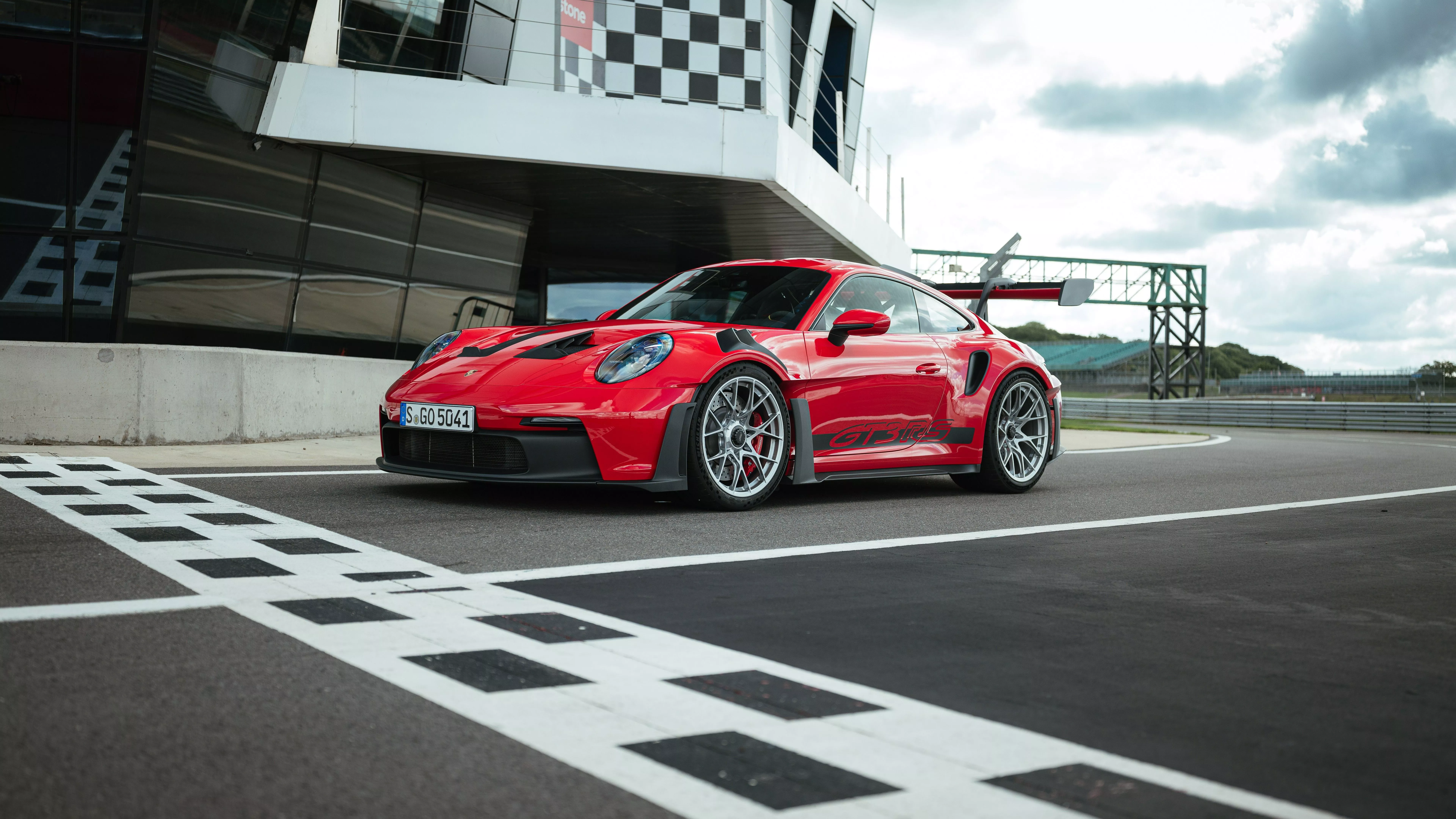 Red Porsche 911 GT3 RS 2022 Car 4 4K 8K