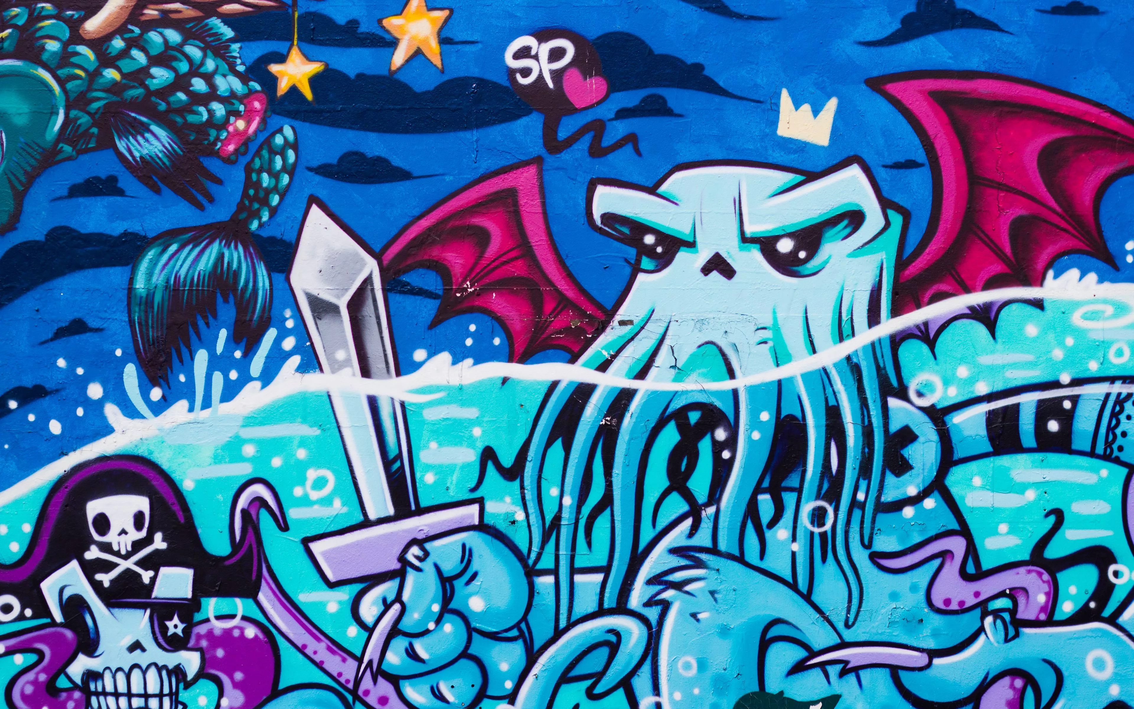 Download wallpaper 3840x2400 graffiti
