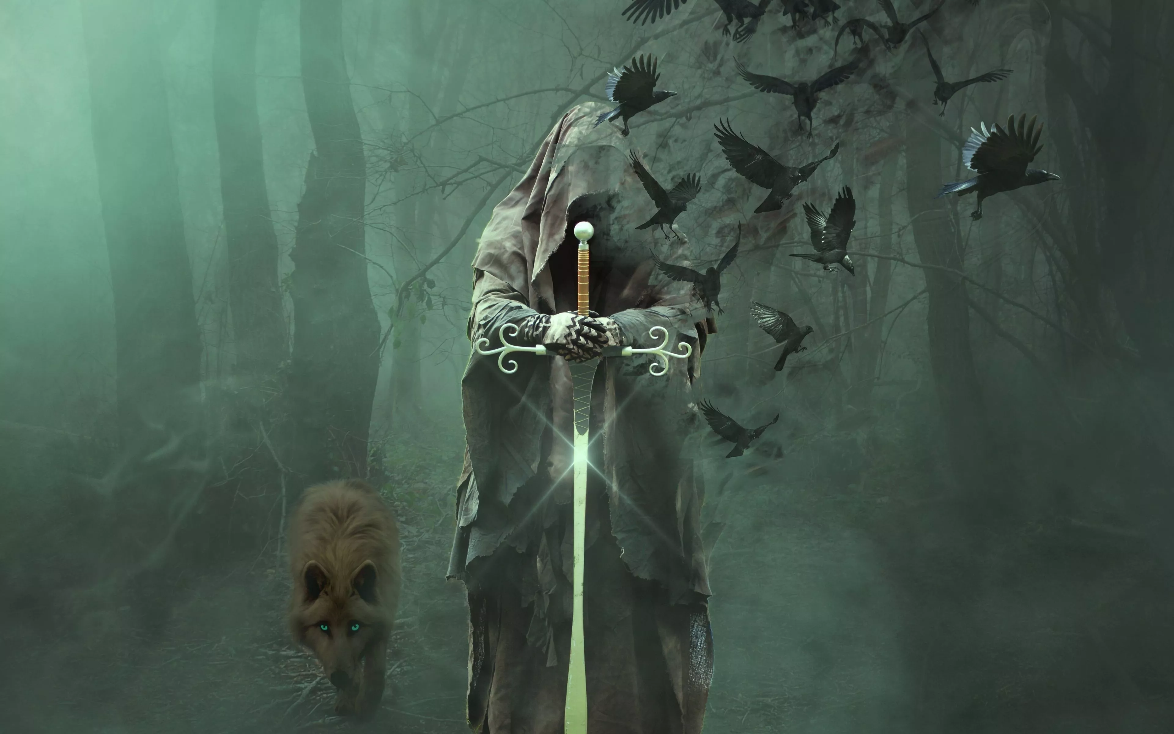 wallpaper 3840x2400 magician, warrior