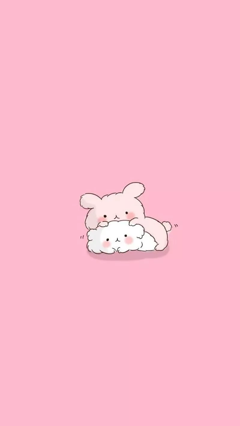 Pink Pink Colors Background, Cute Pink and Blue Kawaii, HD phone wallpaper