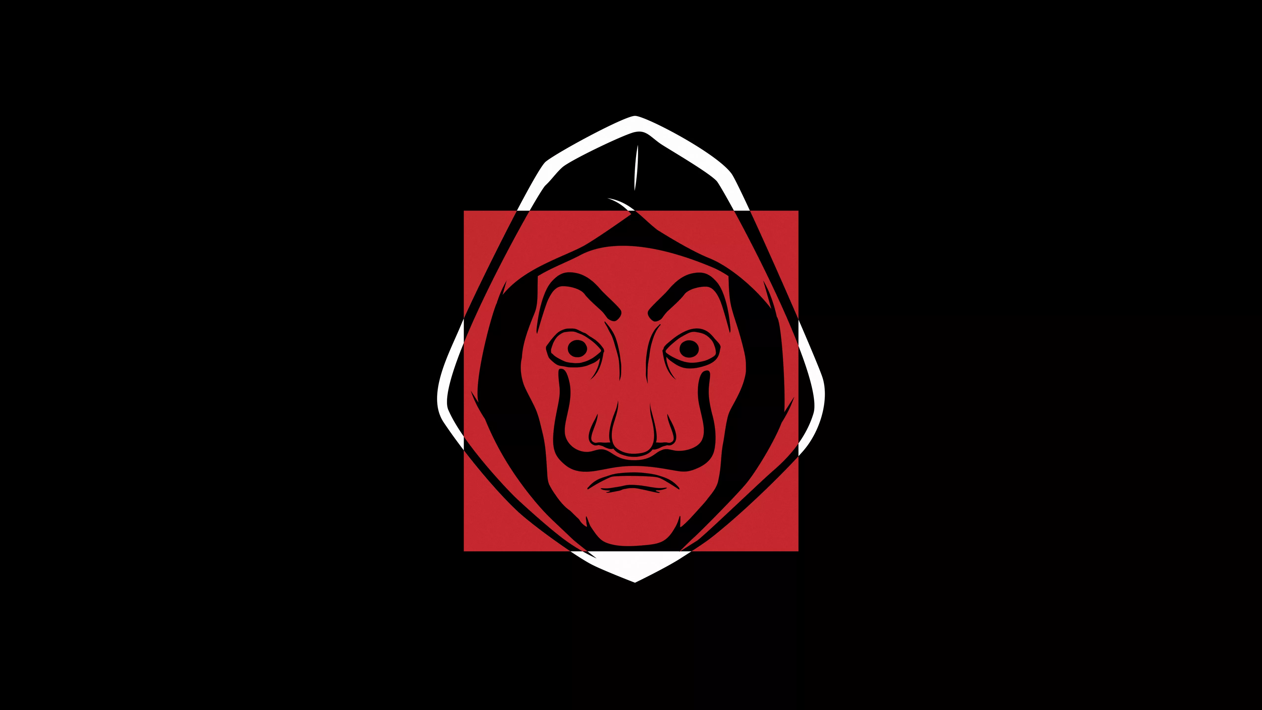 Dali Mask Wallpaper 4K, Minimalist