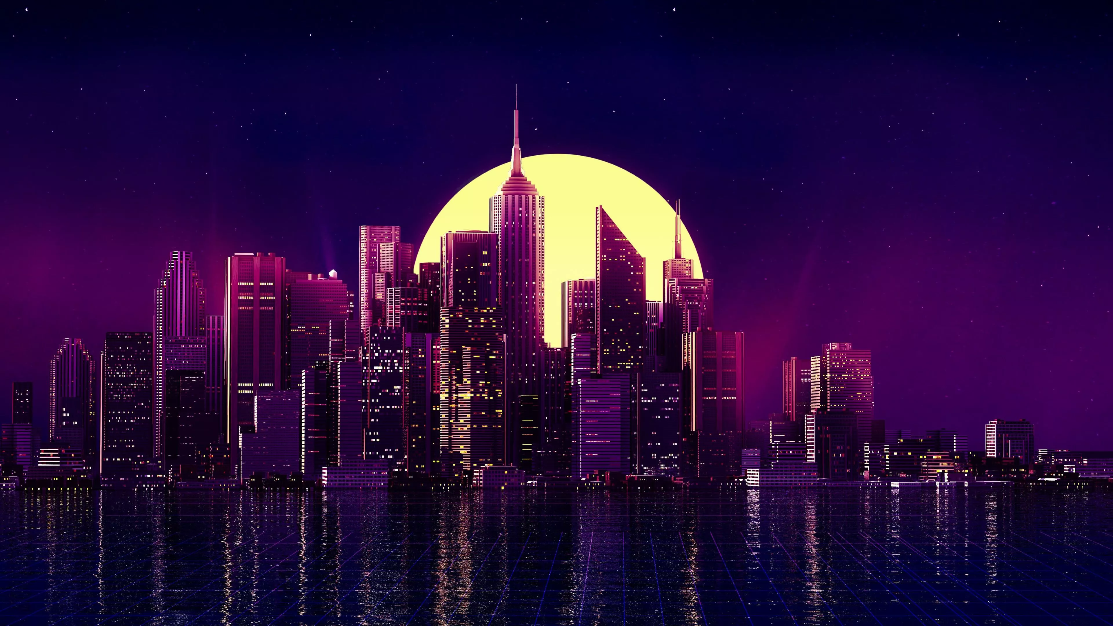 Neon Skyline Wallpaper