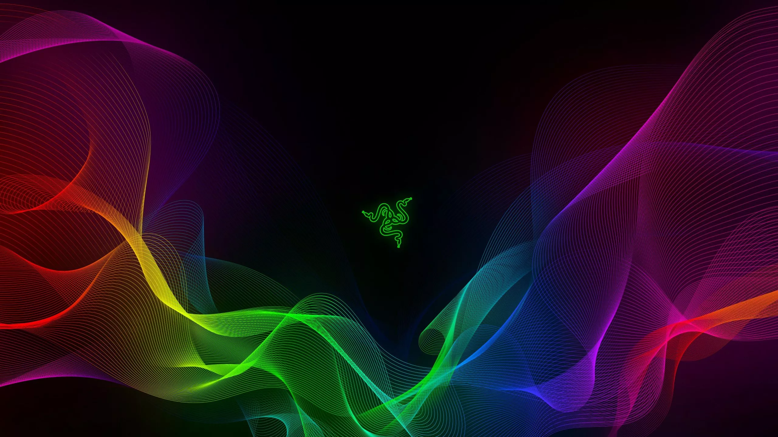 Waves Wallpaper 4K, Razer, Colorful