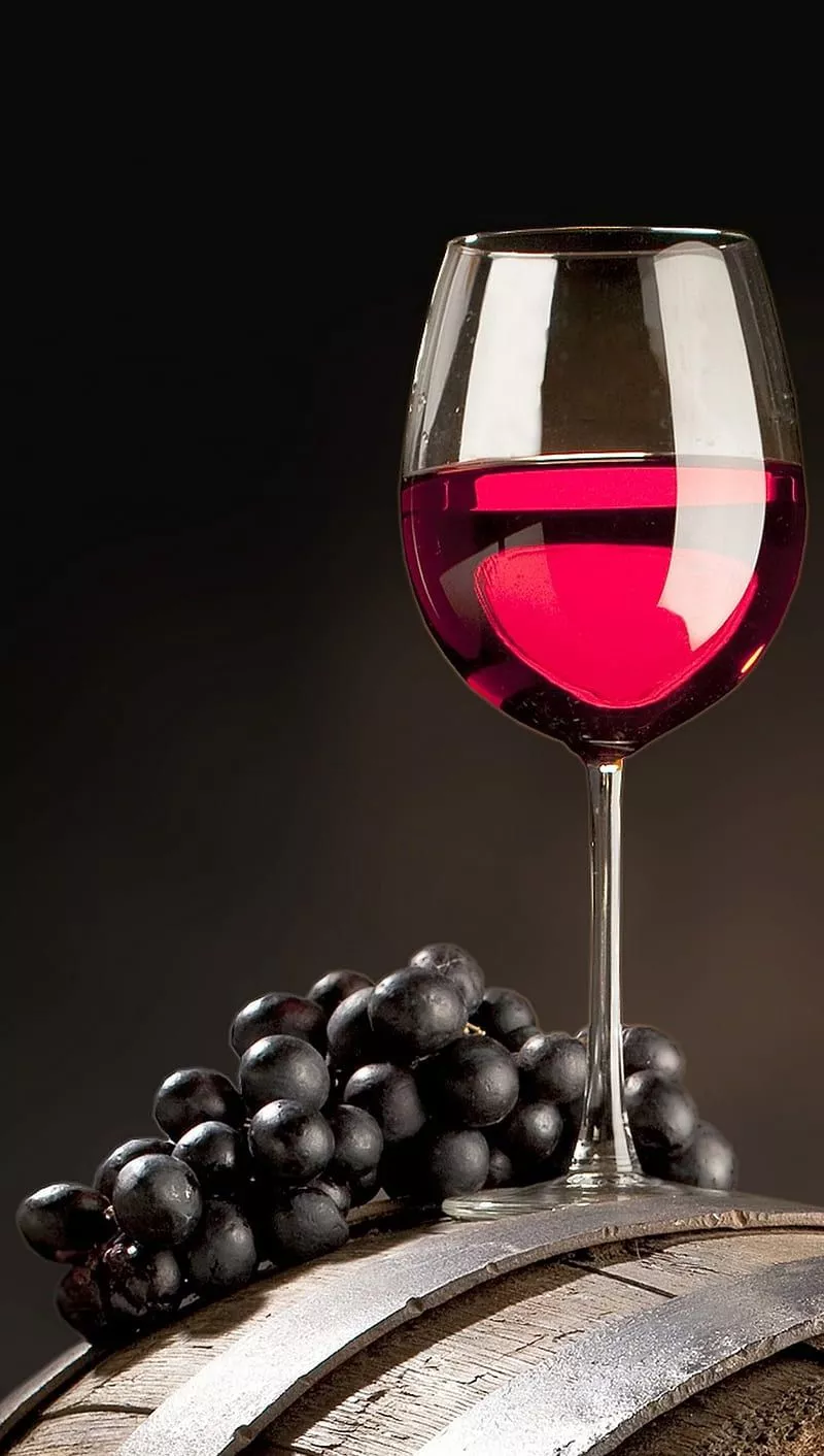 Glass, grapes, wine, HD phone wallpaper