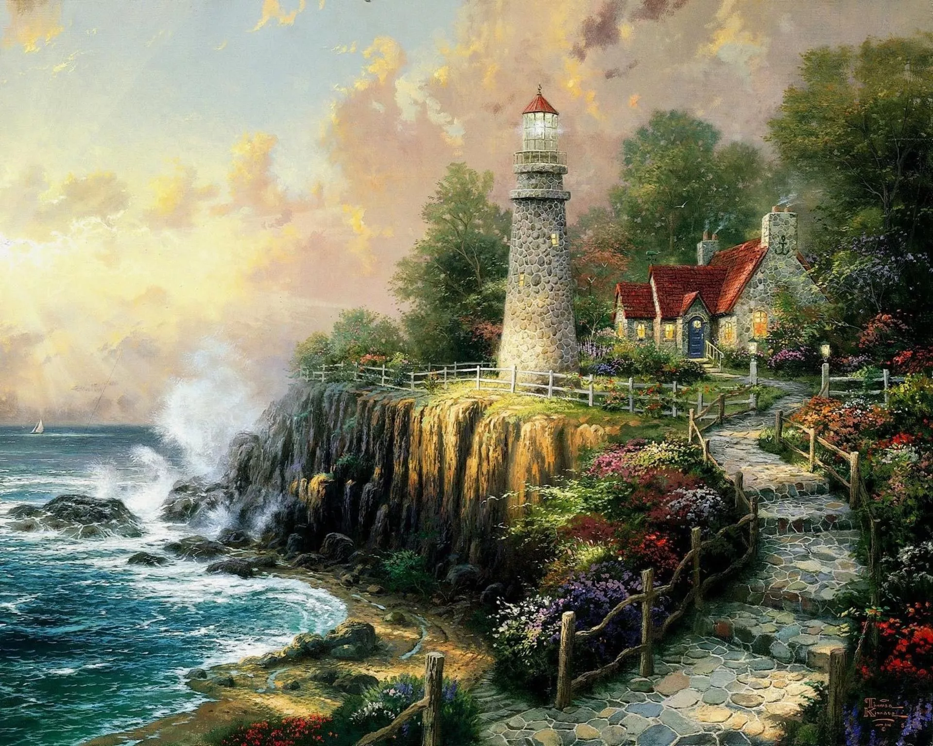 Thomas Kinkade HD wallpaper