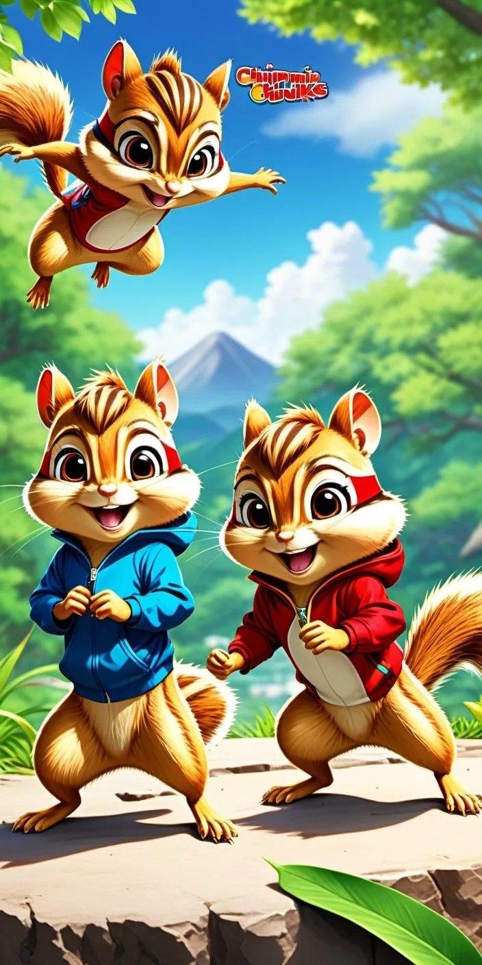 High Res Chipmunks On White Background