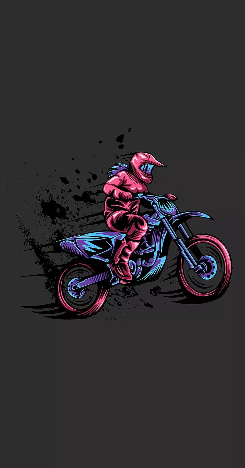 Biker, dirt bike, HD phone wallpaper