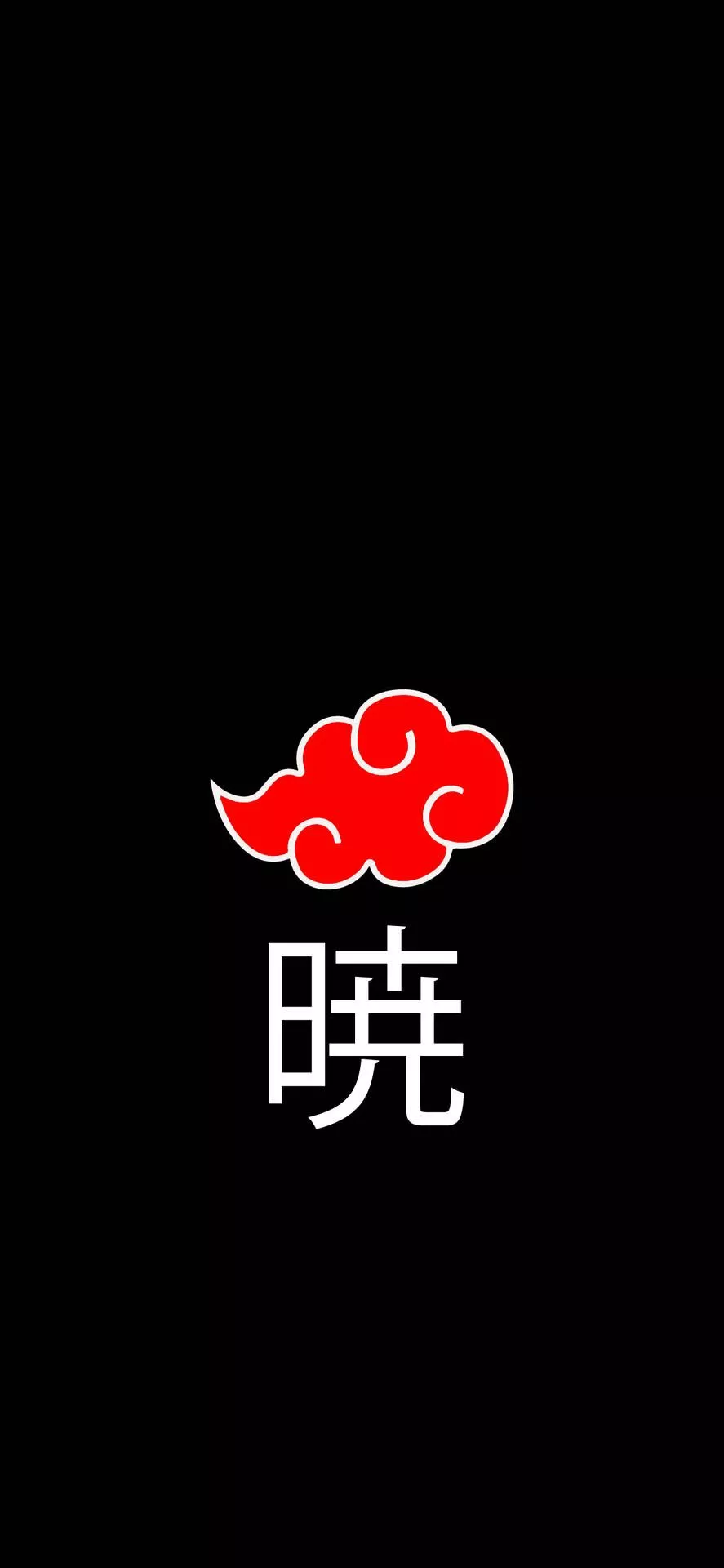 Kanji Akatsuki Cloud iPhone Wallpaper
