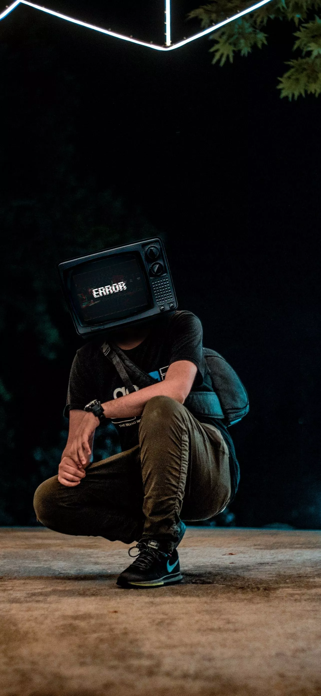 Man Wallpaper 4K, Error, Glitch, Dark