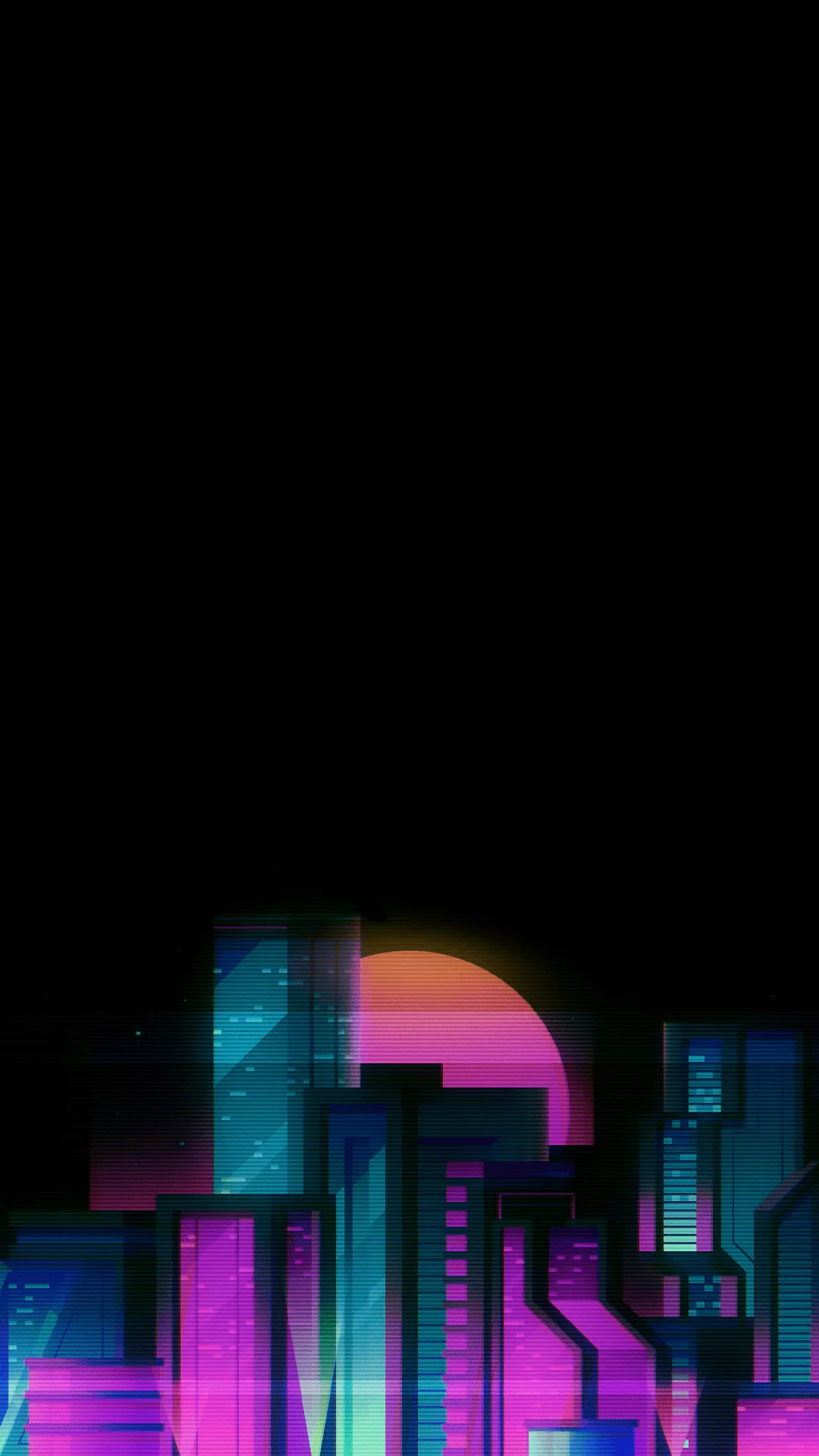 Wallpaper Cyberpunk, Amoled, Vaporwave