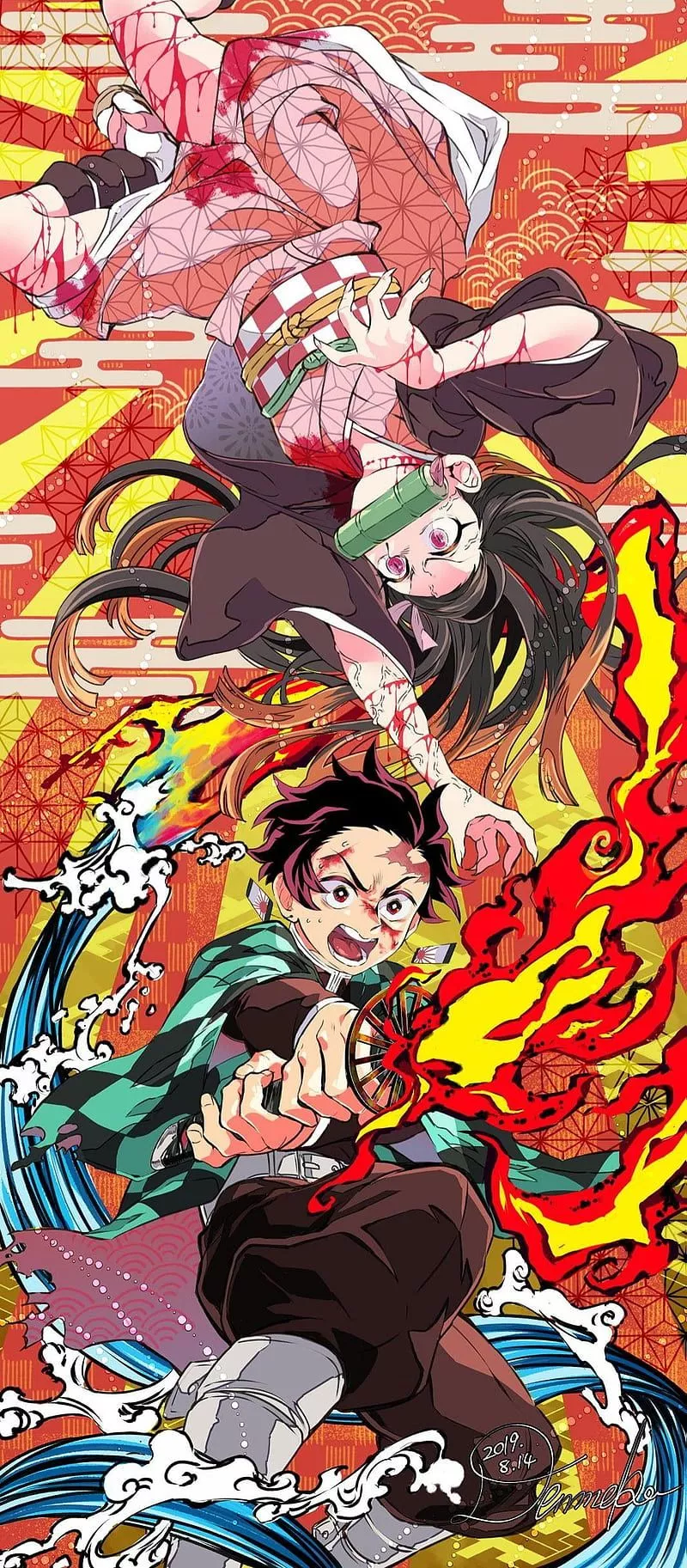 Demon slayer, anime, sword, HD phone wallpaper