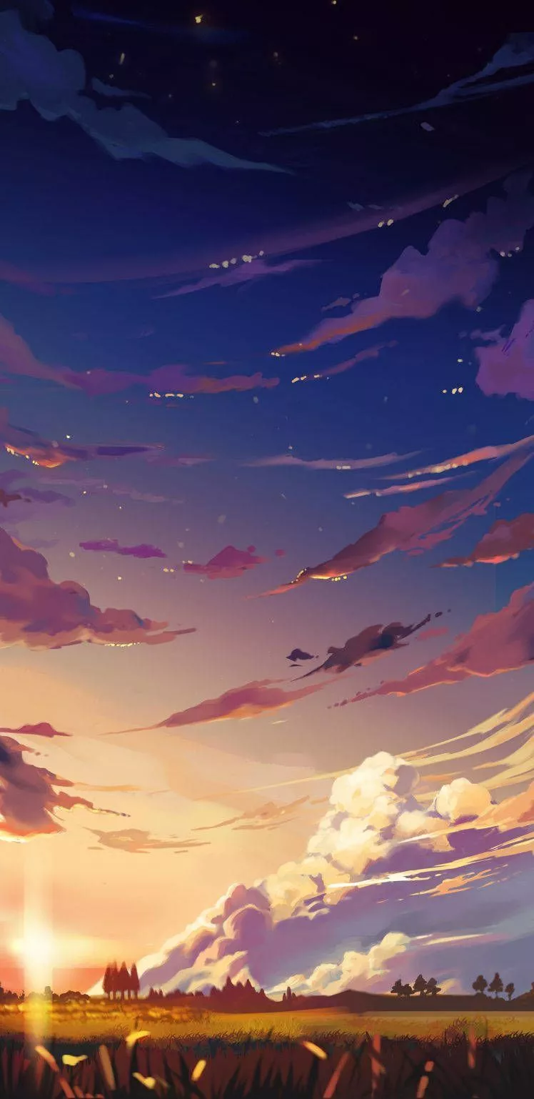 Download Anime Cloudy Sky Illustration
