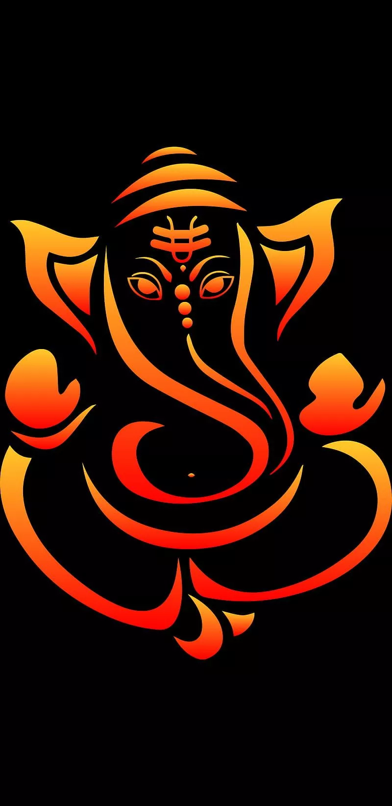 HD ganesh black wallpaper