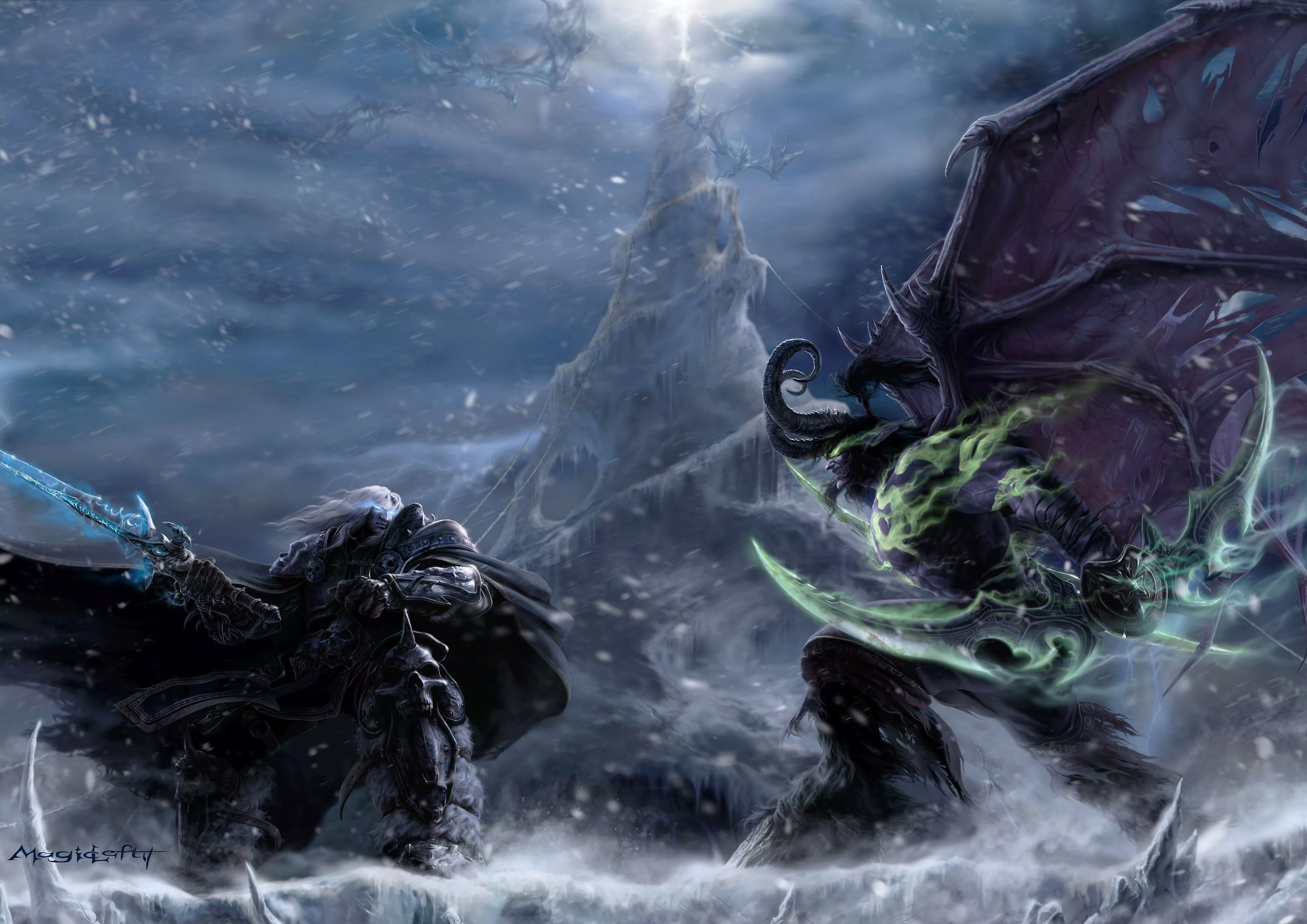 Wallpaper demon, warcraft, night elf