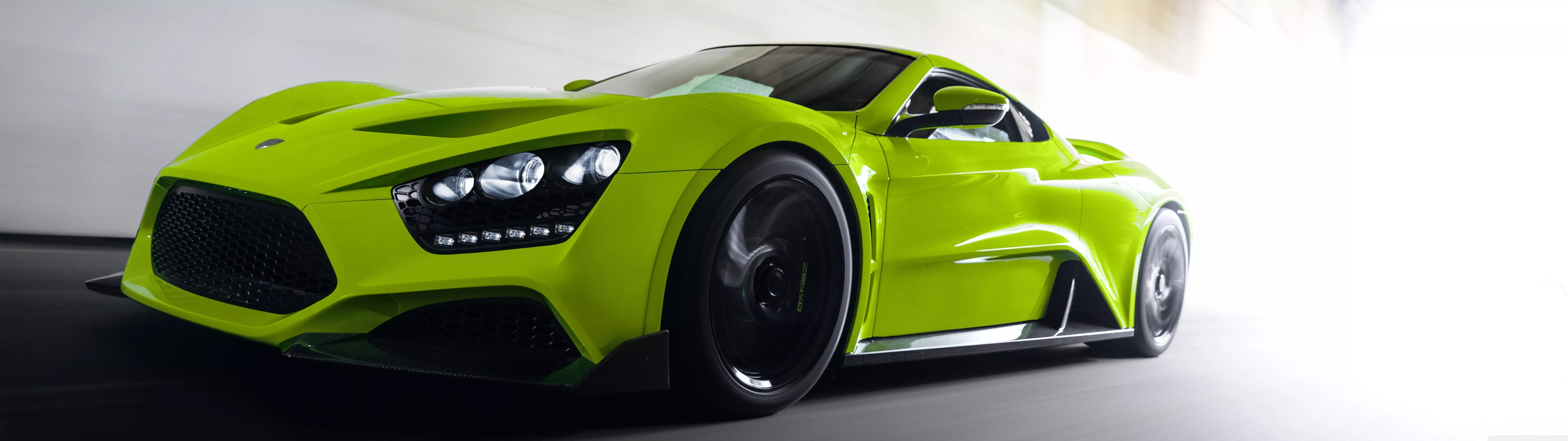 Green Fast Car Ultra HD Wallpaper