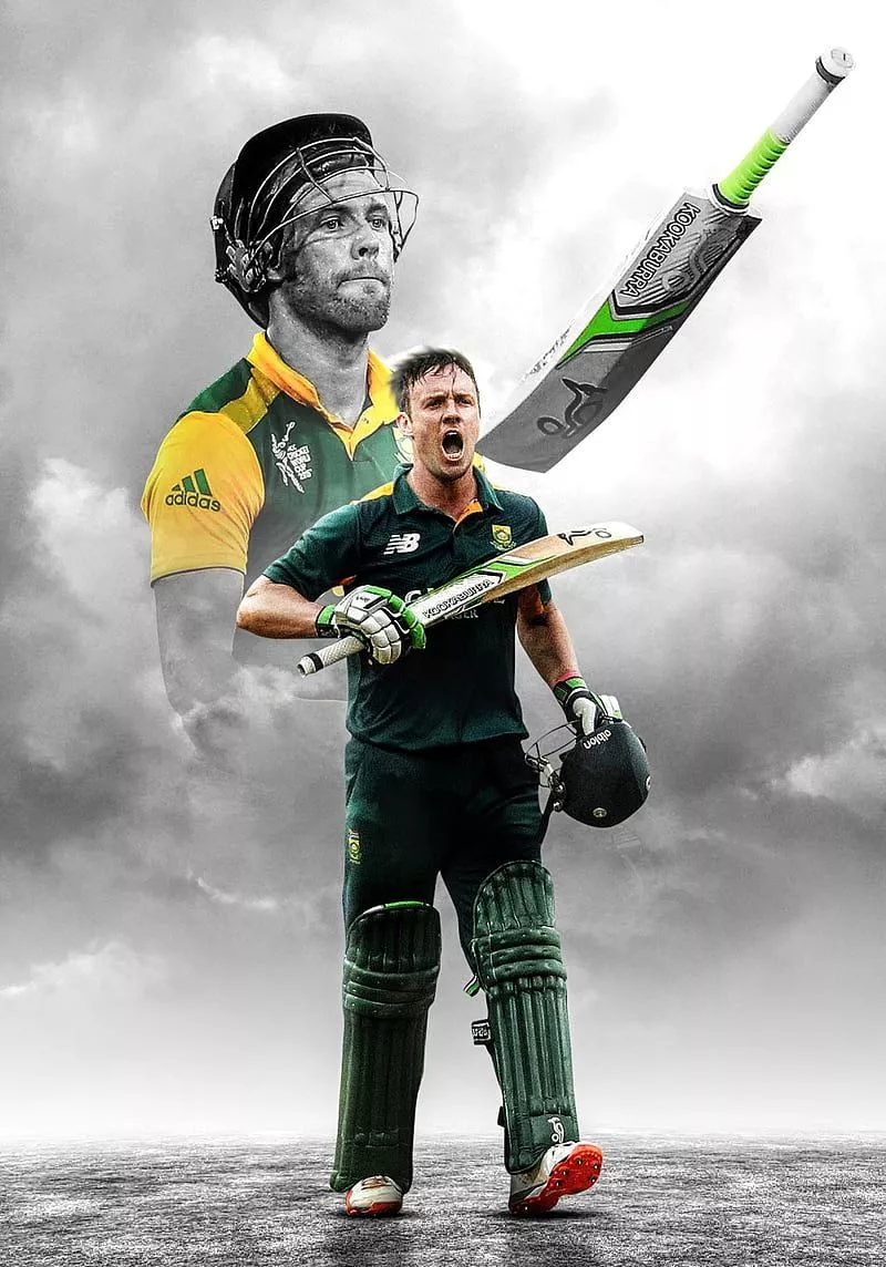 Ab de Villiers, cricket, south africa, sports graphics design, HD phone wallpaper