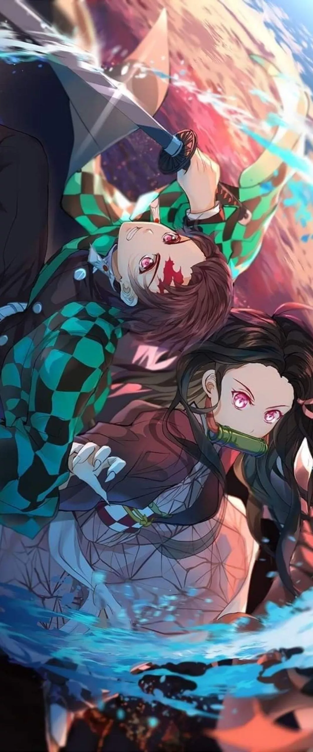 Tanjiro and Nezuko iPhone Wallpaper