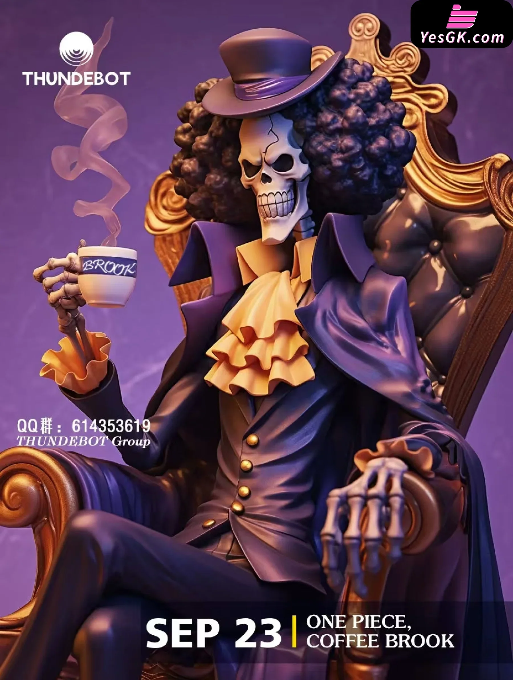 One Piece Brook Coffee Statue
