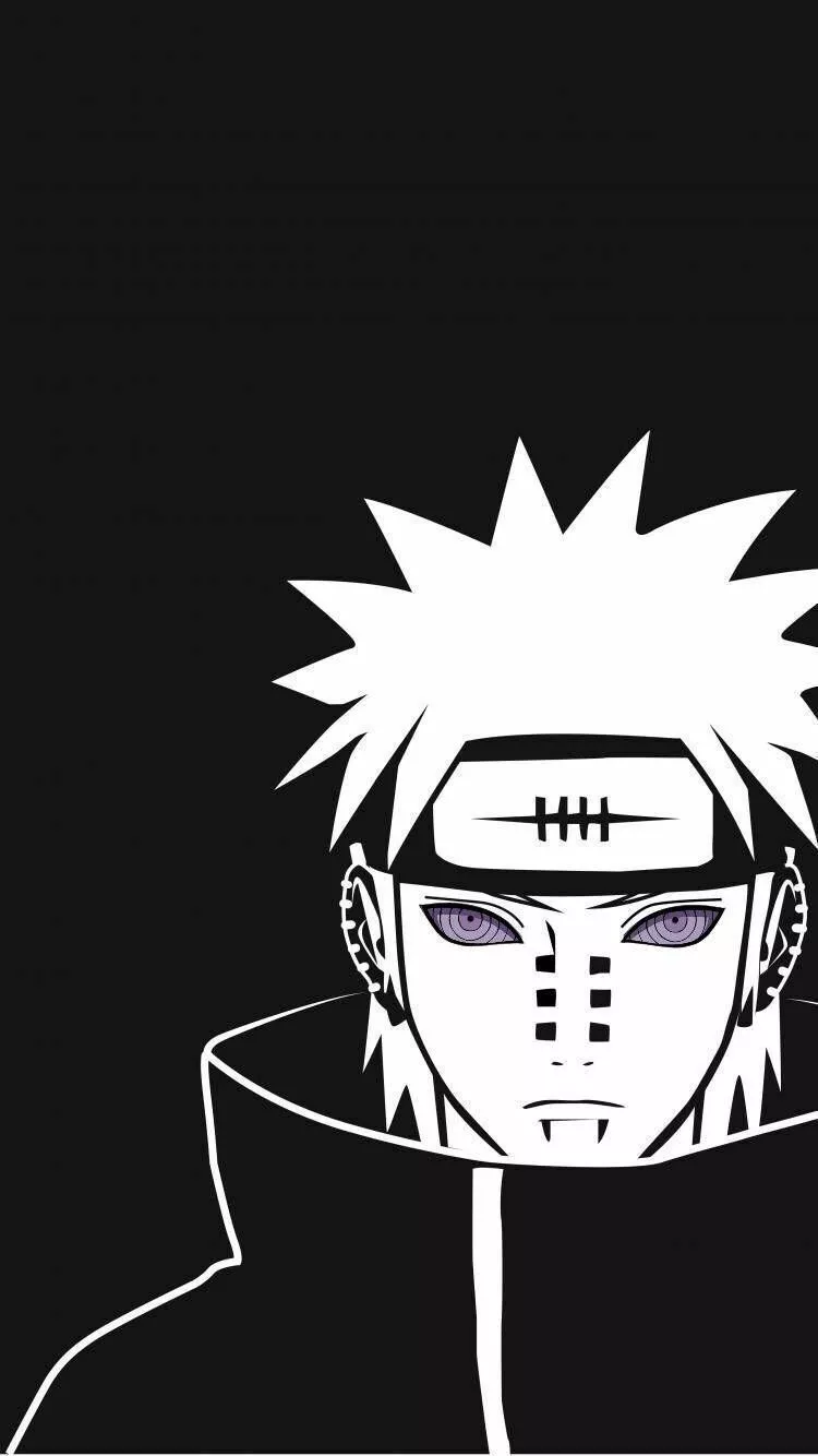 Pain Naruto Anime Black And White