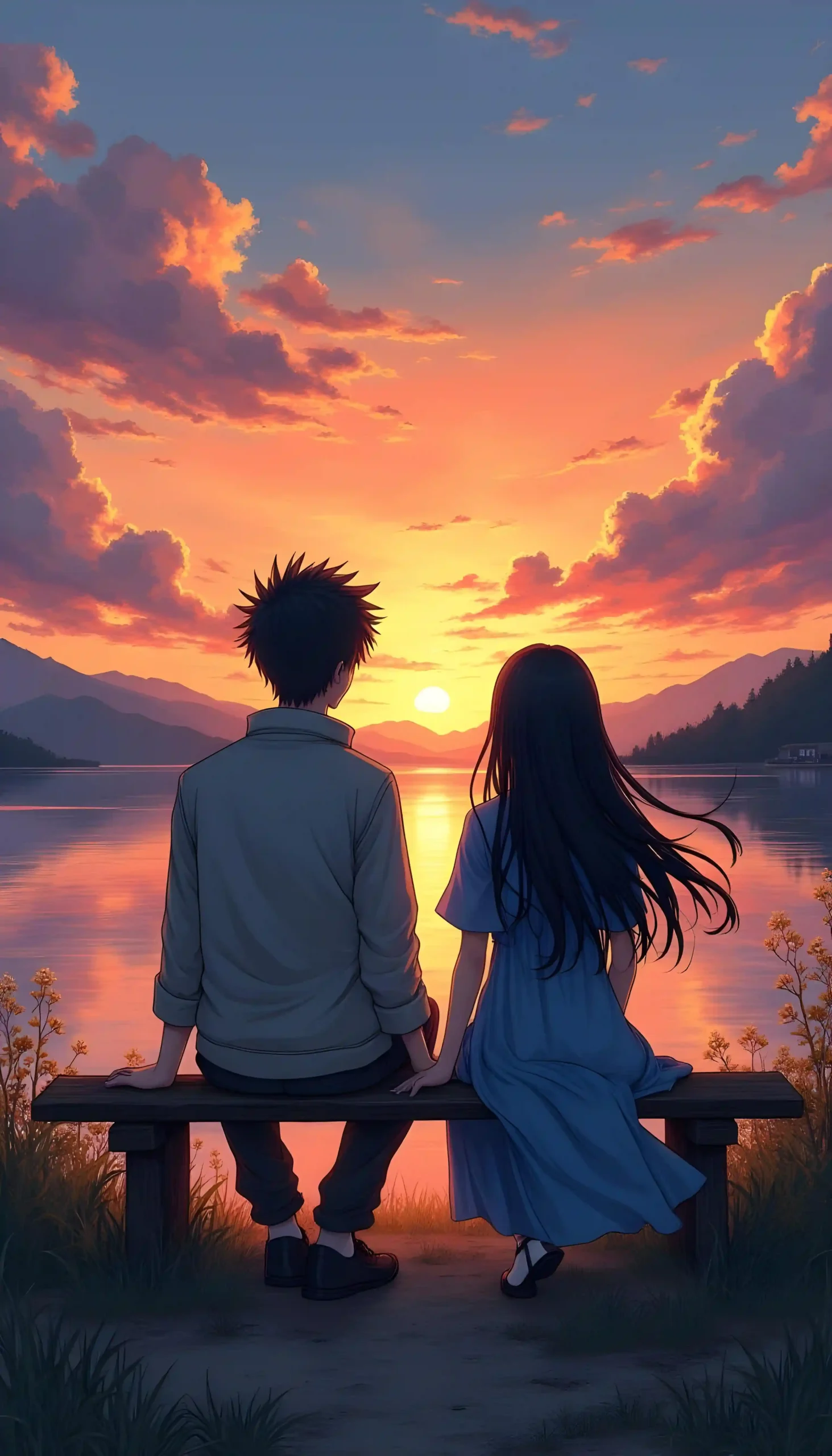Cute Anime Couple iPhone Wallpaper