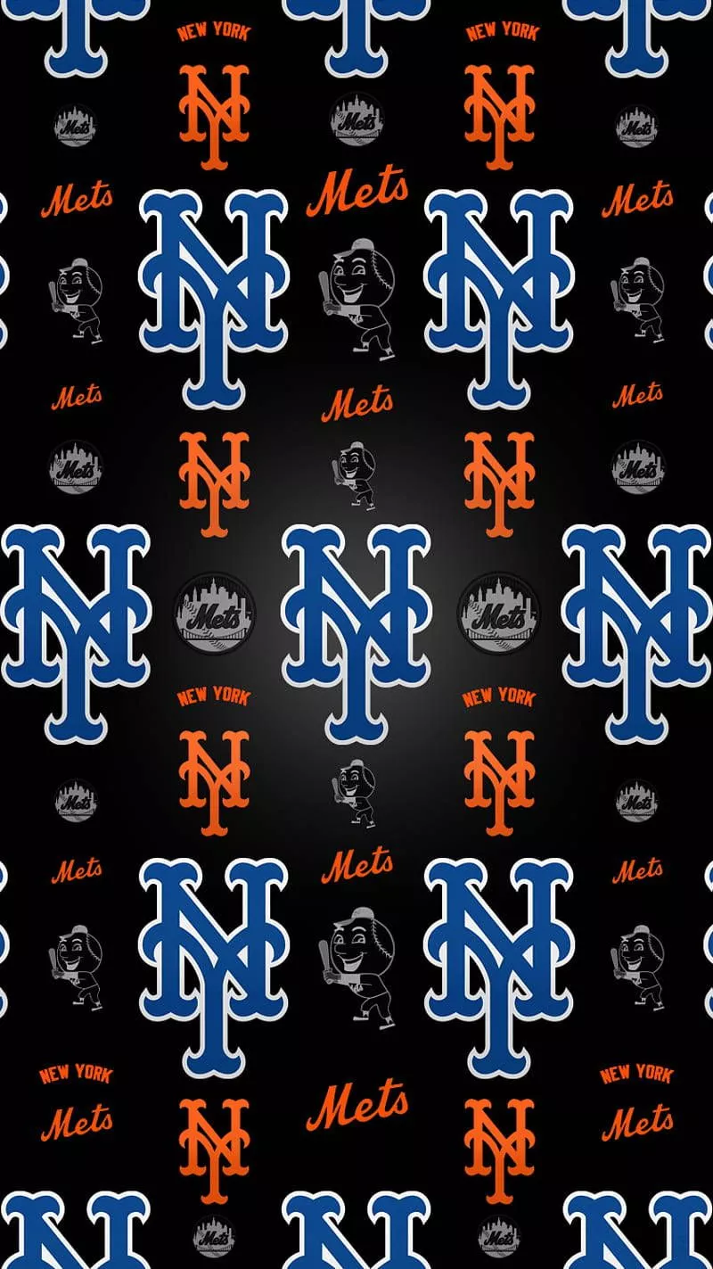 Download New York Mets Pattern iPhone