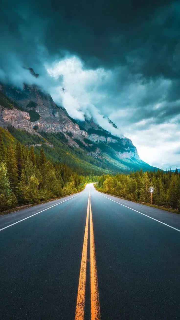 Beautiful Nature Road IPhone Wallpaper