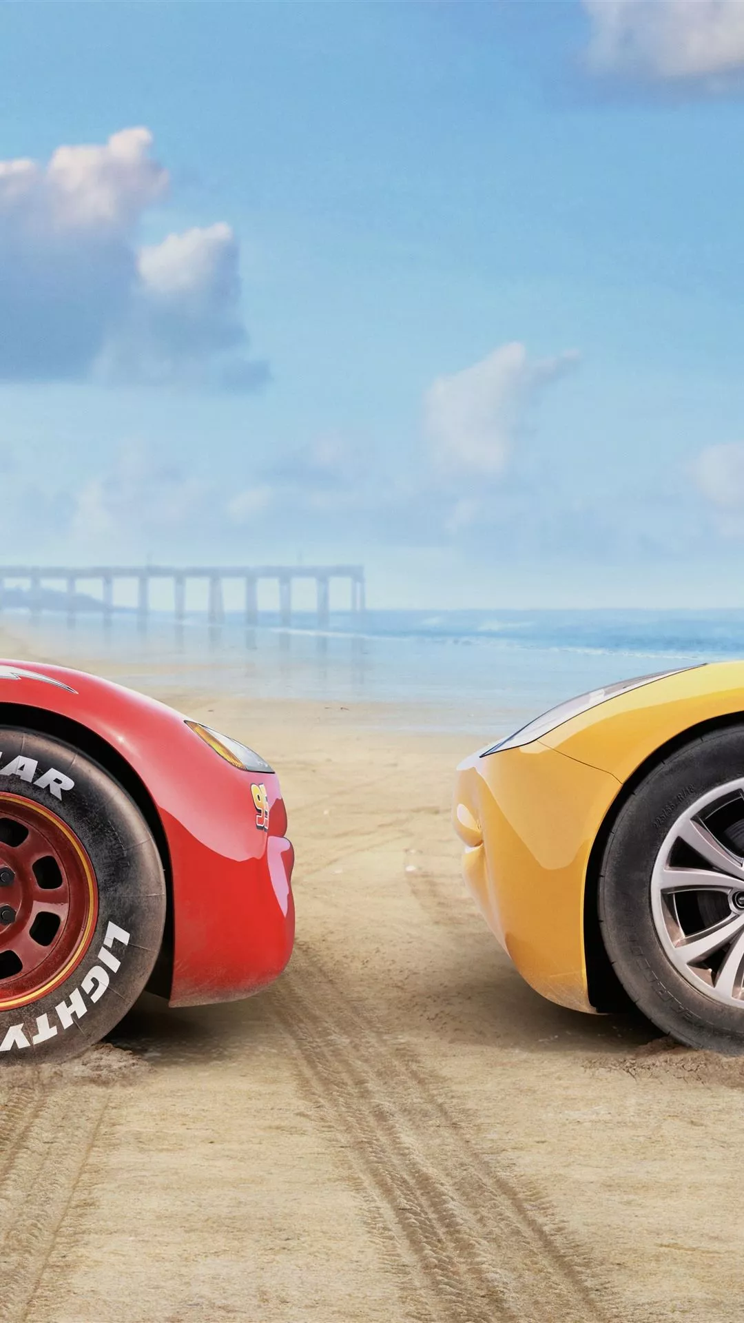 Cars 3, red and yellow car 1242x2688