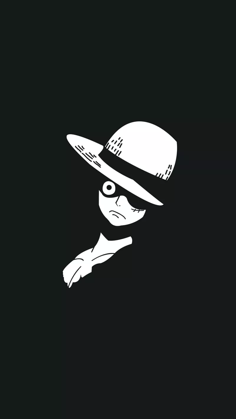 One piece, anime, black, dark luffy