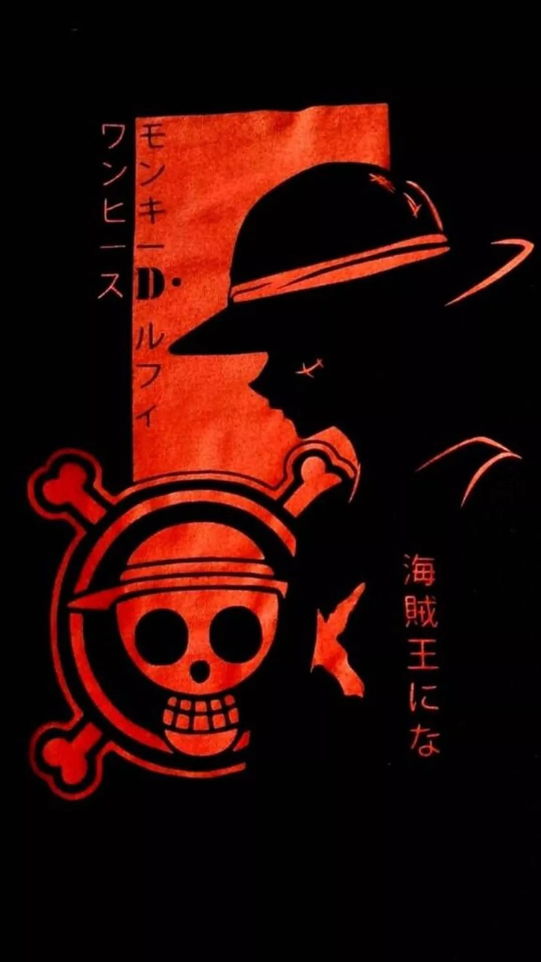 One Piece Red Art iPhone Wallpaper