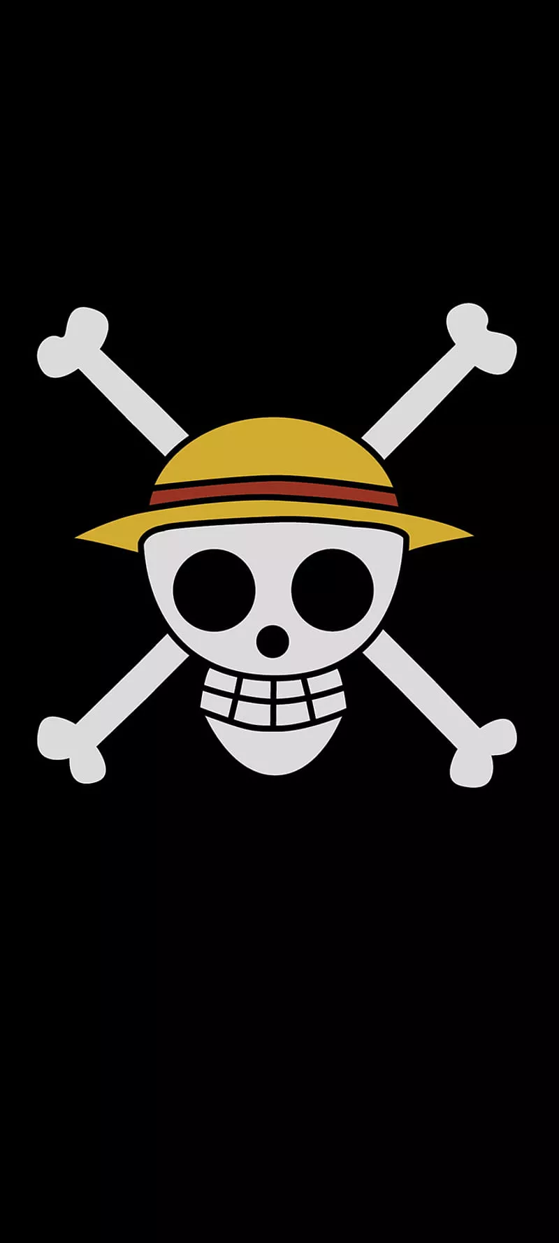 One Piece, pirate, flag, black, luffy