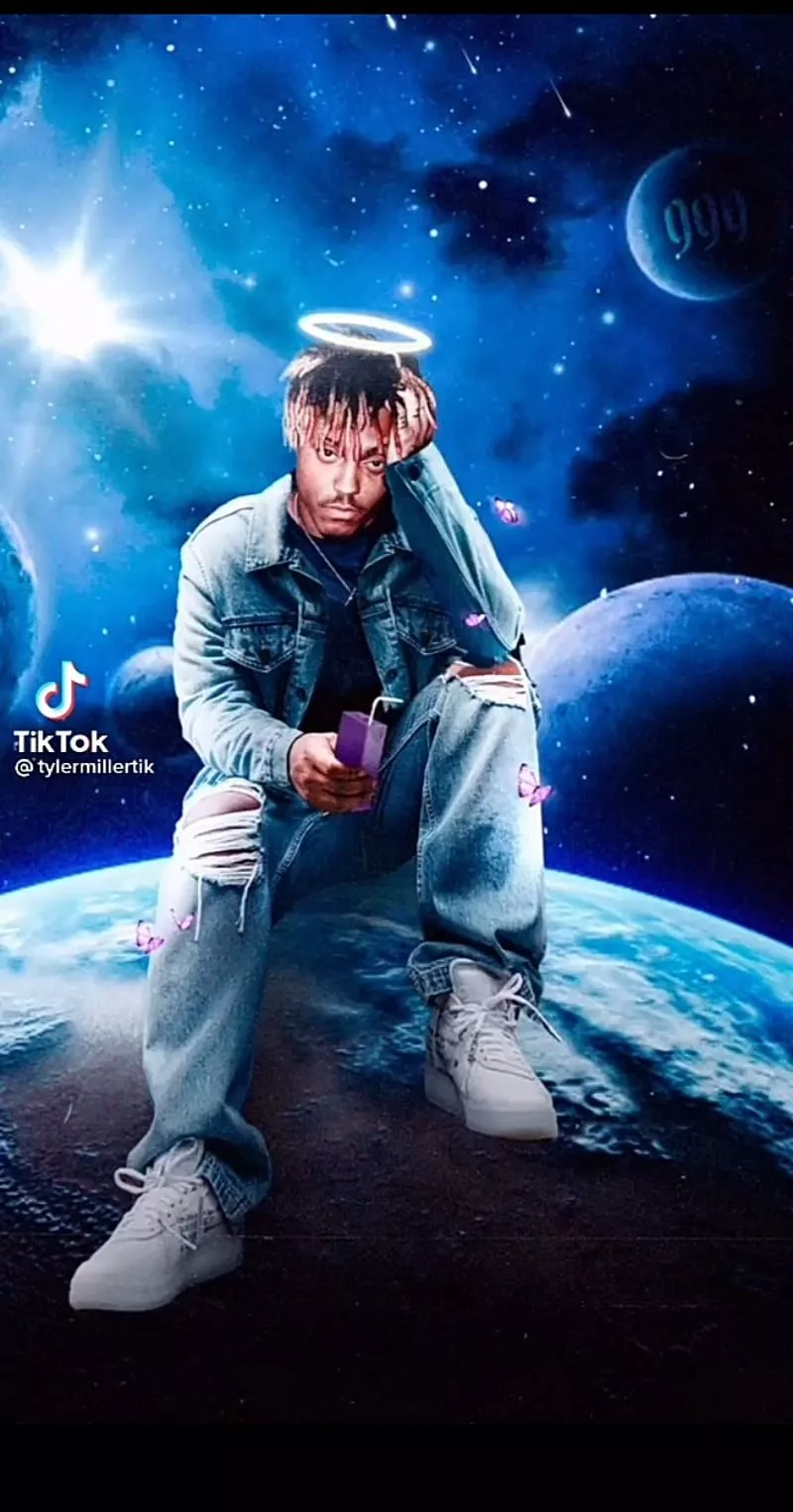 Juice wrld, sky, electric blue, HD