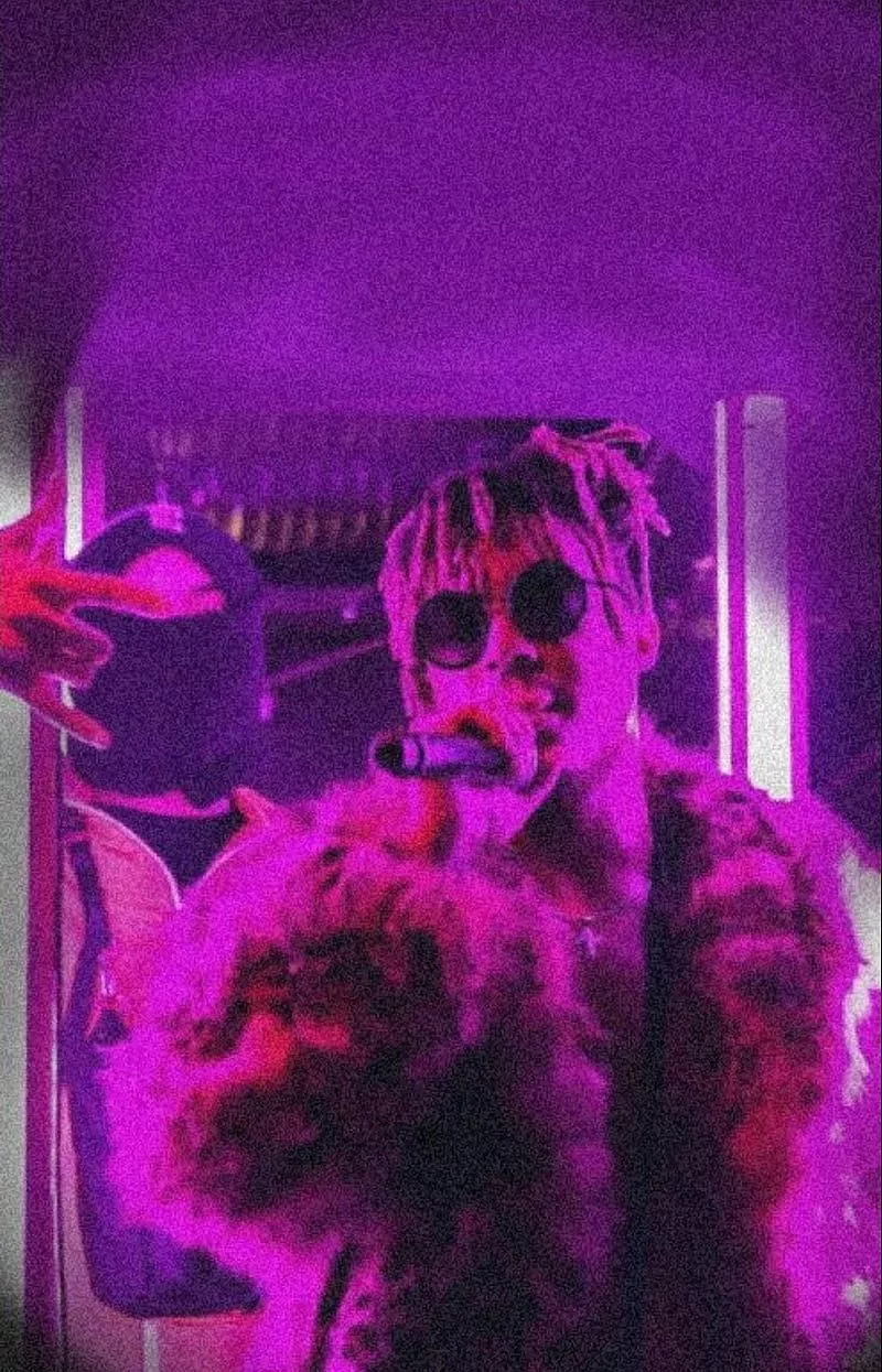 Juice wrld, purple lights, HD phone
