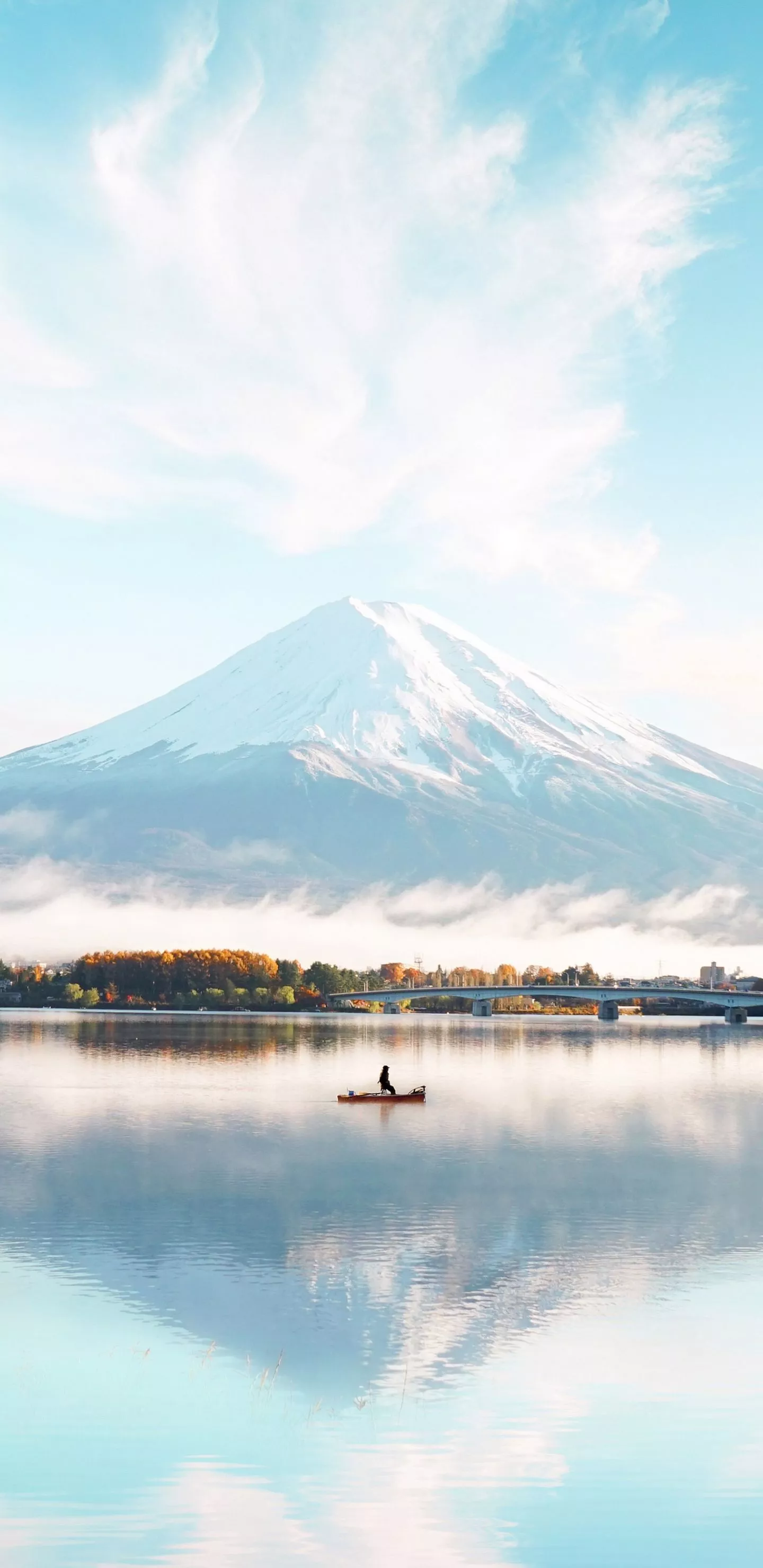 Download wallpaper 1440x2960 mount fuji