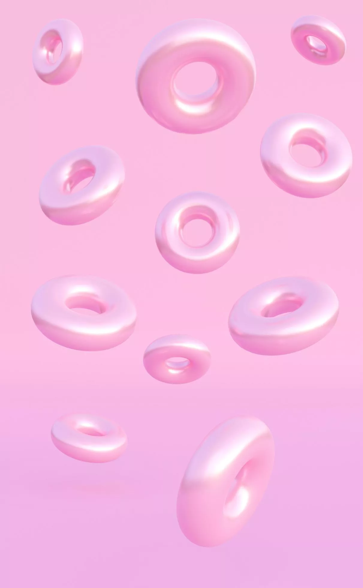 Pink background with decorative objects