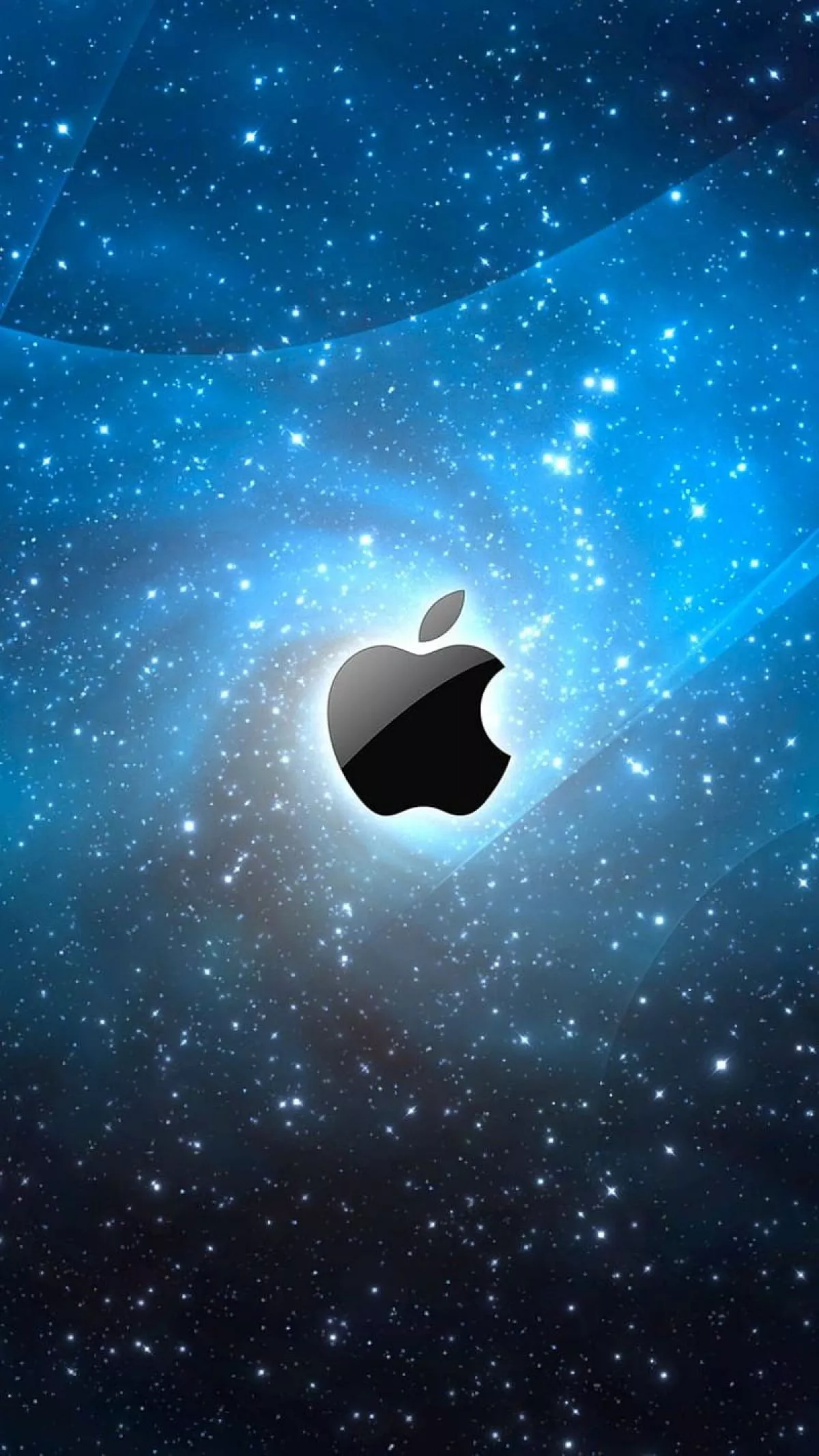 Space Old Apple Logo Design Skeuomorphism