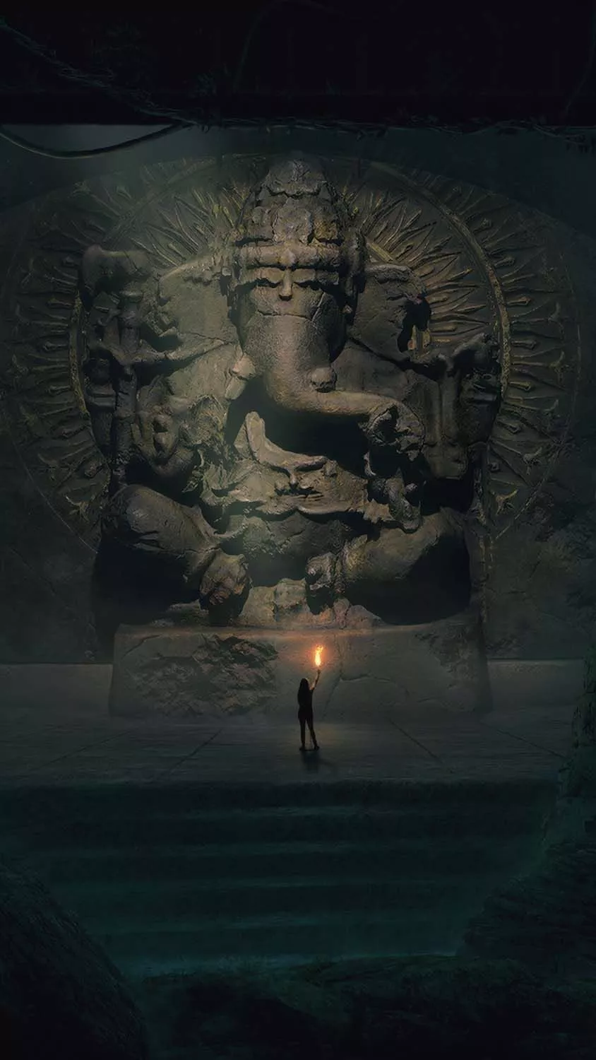 Ancient Hindu Temple Ganesha God iPhone
