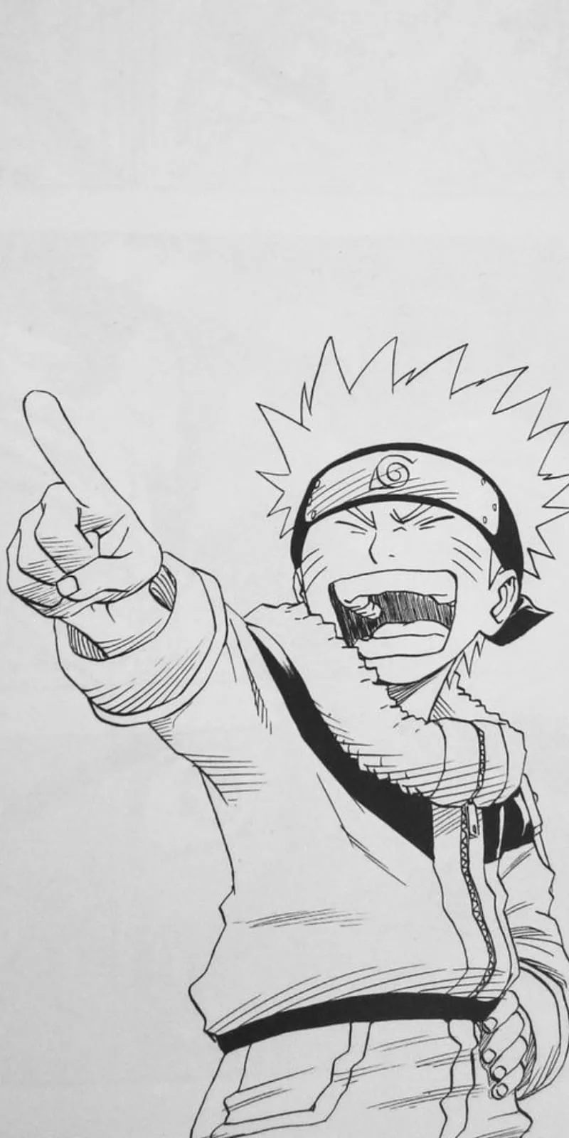 Naruto laughing, anime, asthetic, black