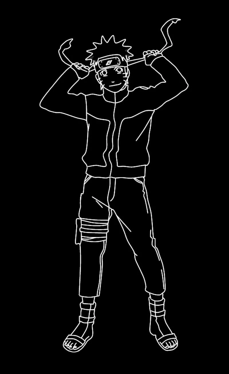 Naruto, the nine tailed fox, , black