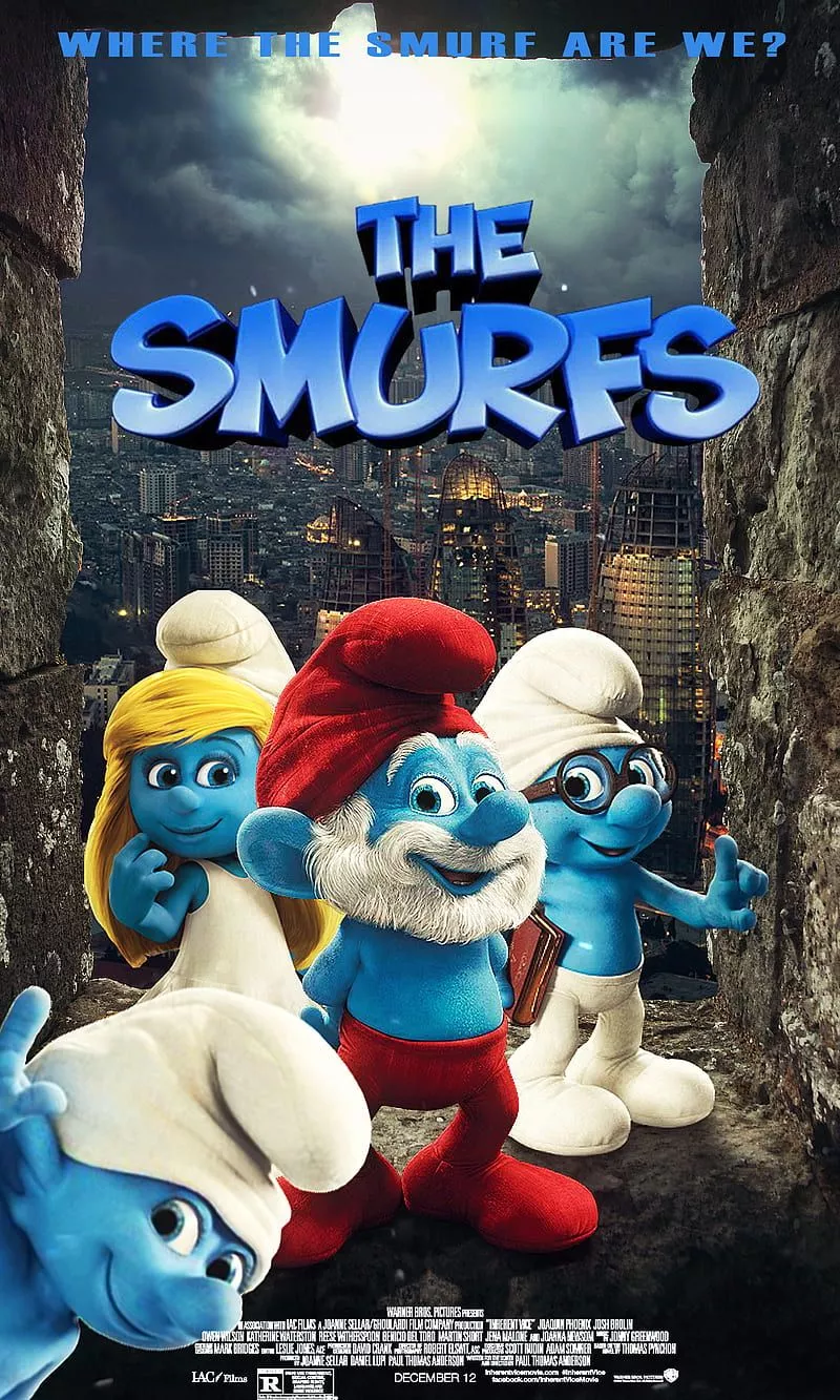The Smurfs Baku, anime, funny, HD phone
