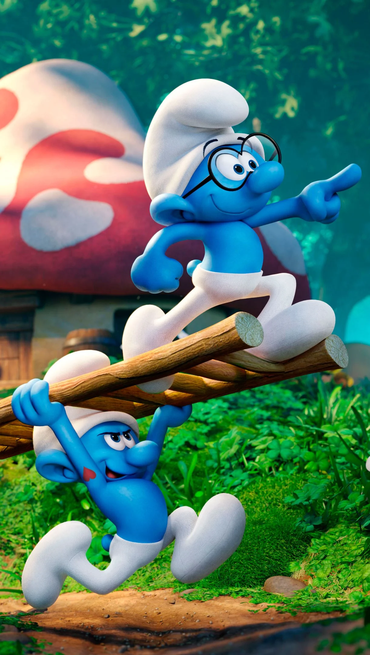 The Smurfs in 3D Wallpaper for iPhone