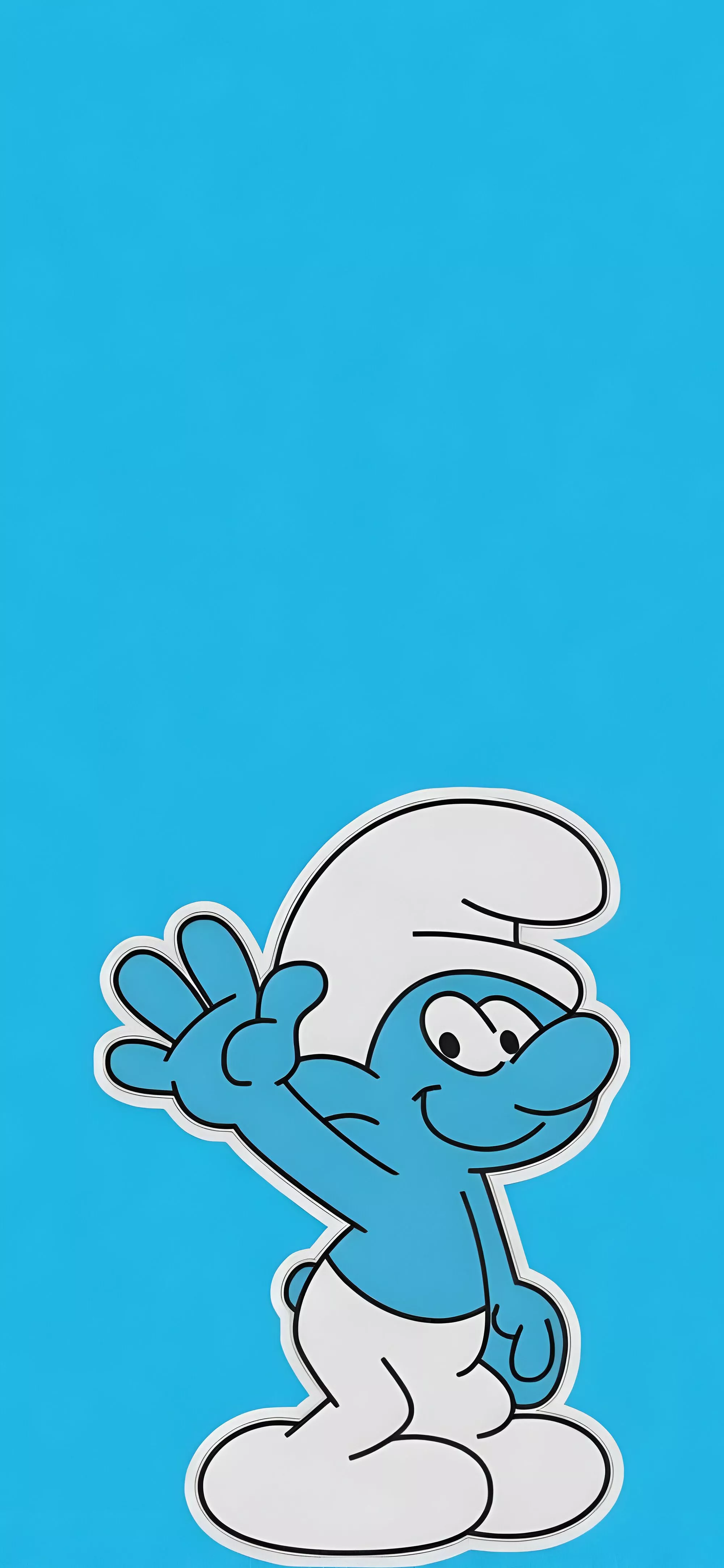 Minimalist Smurf Wallpaper