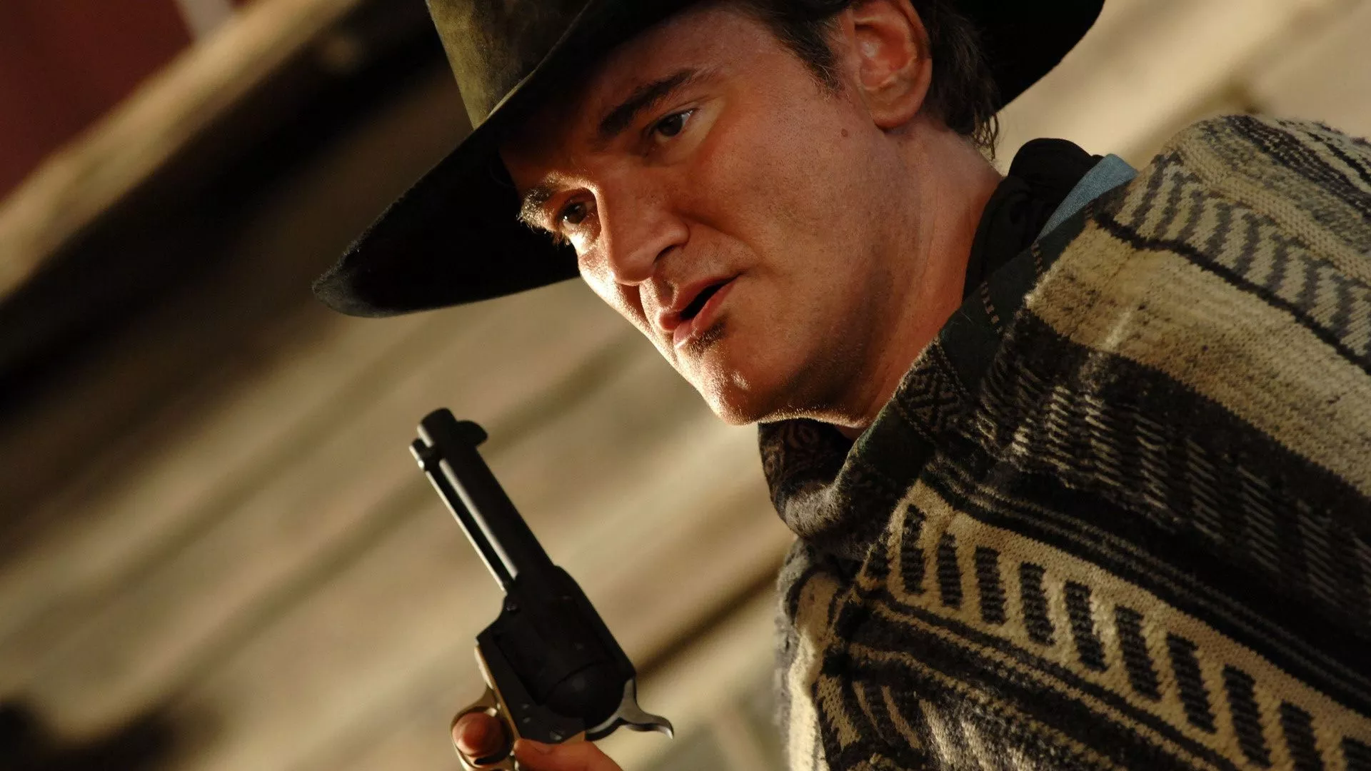quentin tarantino, hat, gun style