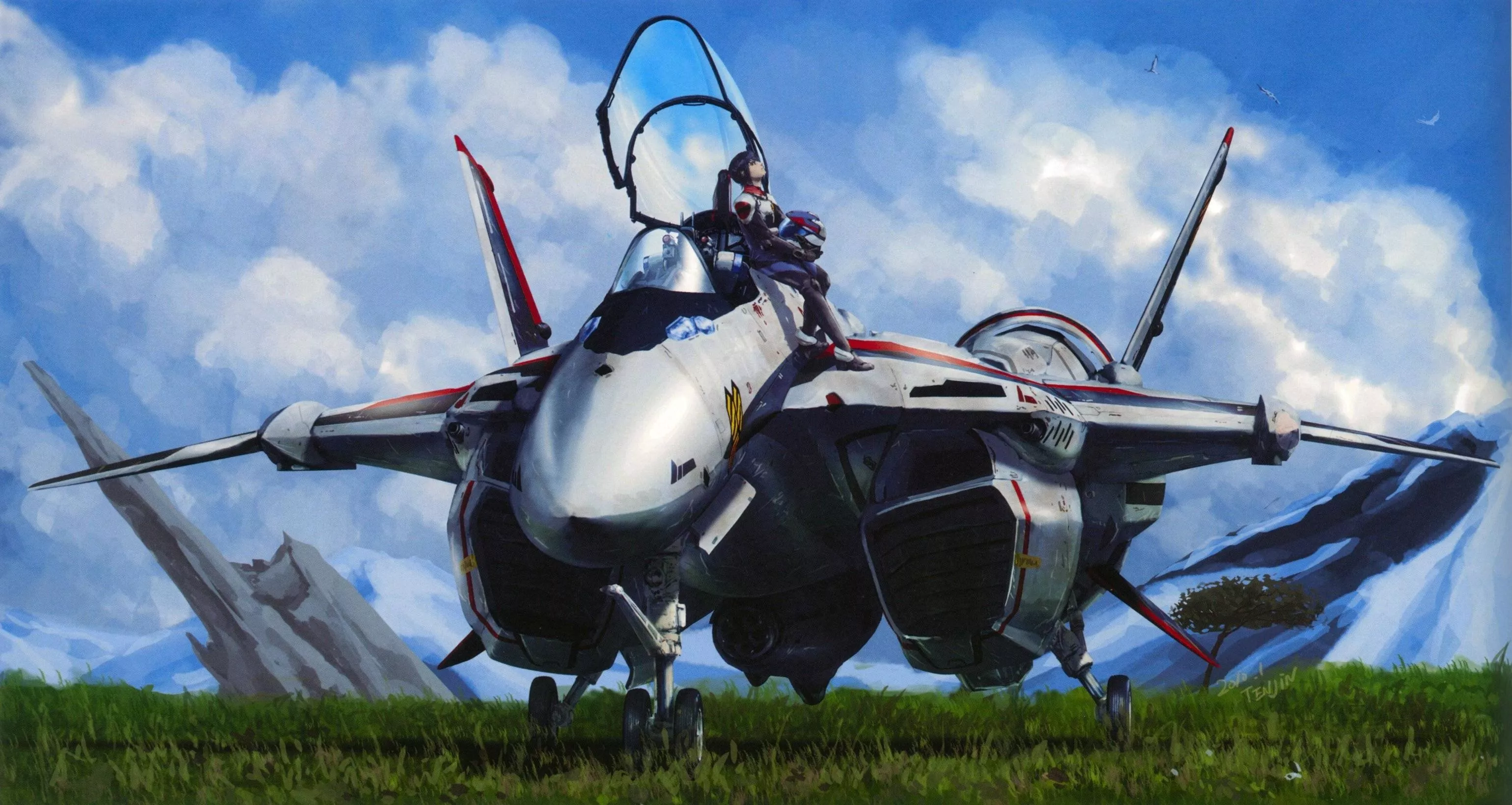 Stunning HD Macross Anime Jet Wallpaper