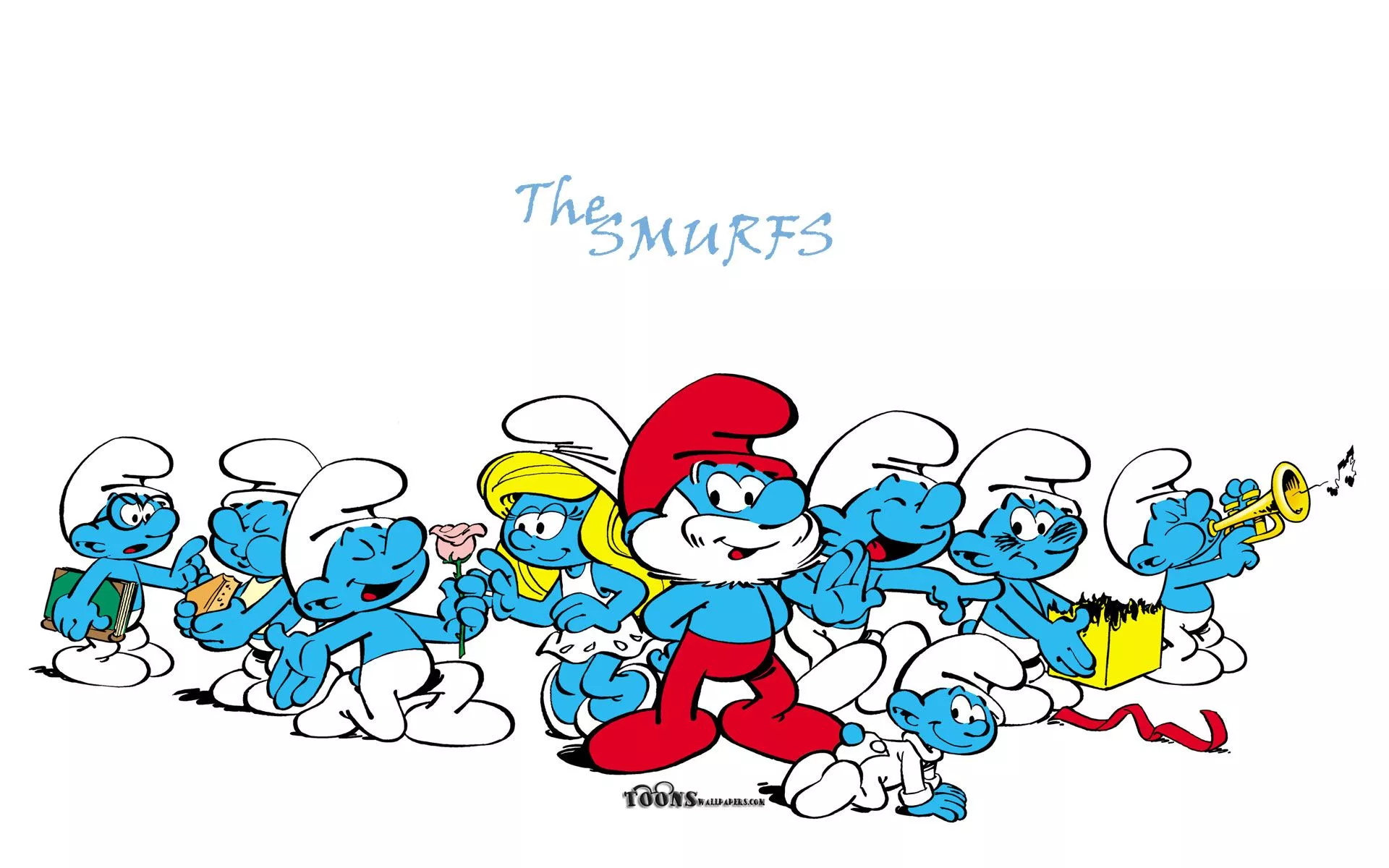 Download Comic The Smurfs HD Wallpaper