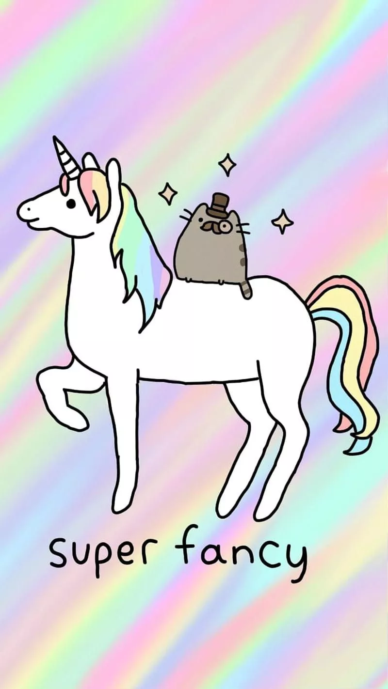 Super fancy, pusheen, unicorn, HD phone