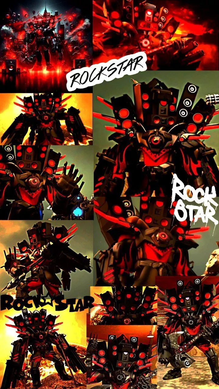 Wallpaper with Rock Titan Speaker man