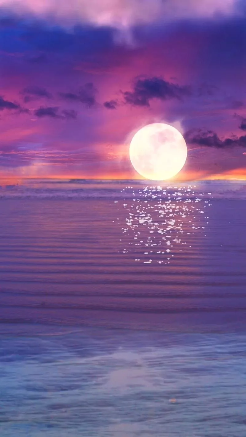 MoonRise, AMG, beach, clouds, moon