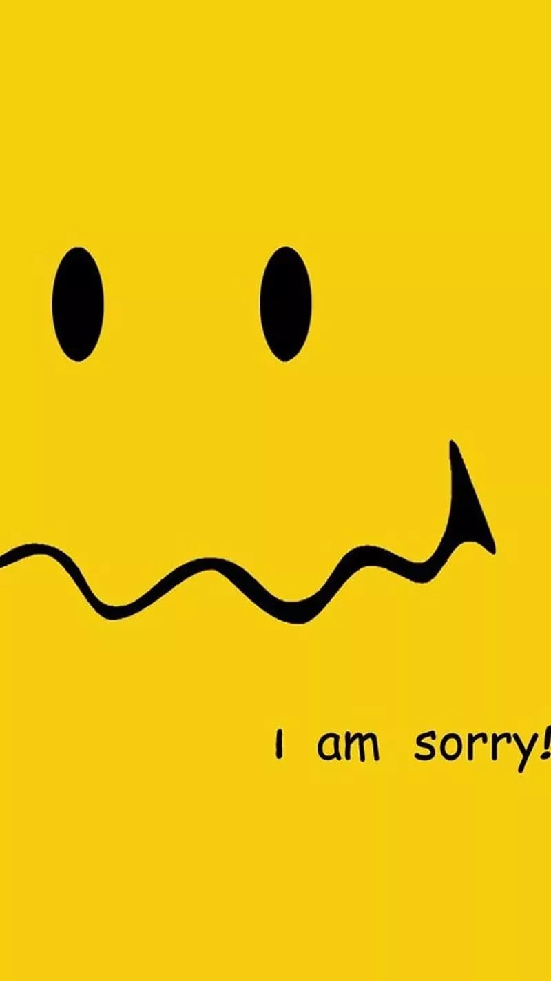 Sorry, Yellow Background, emoji, HD